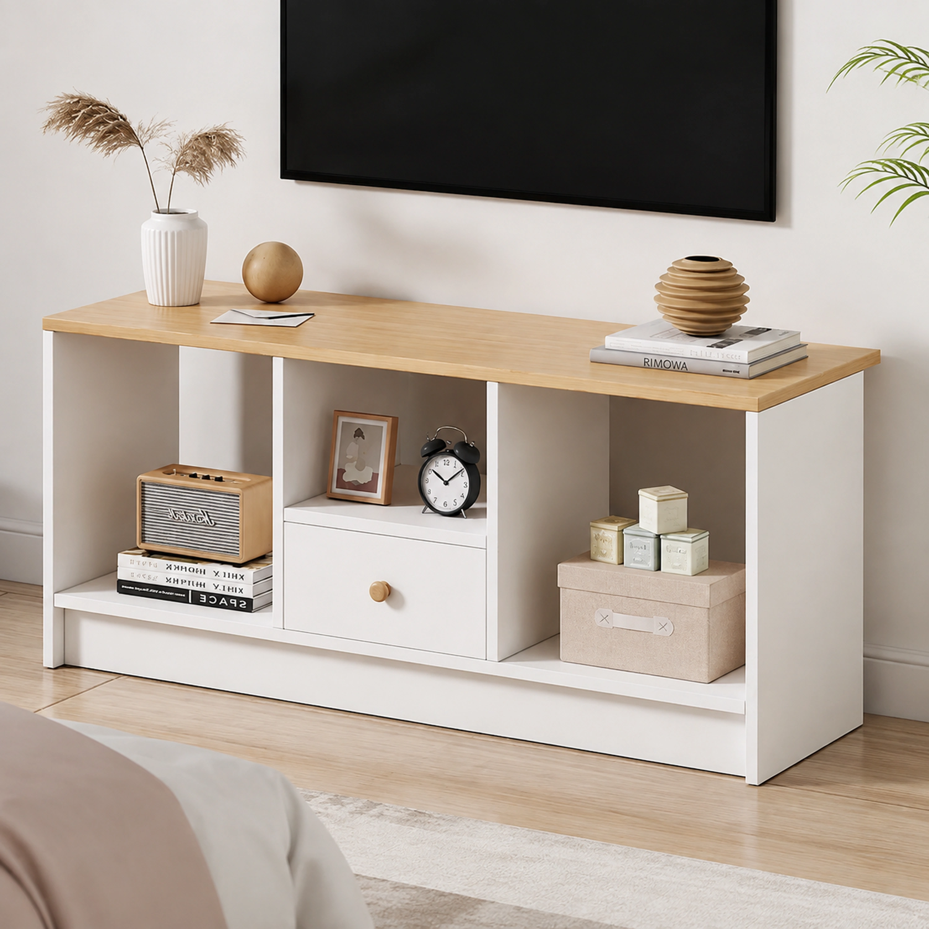 Mueble para Televisor 90×30×40cm Tablero de Densidad (MDF)