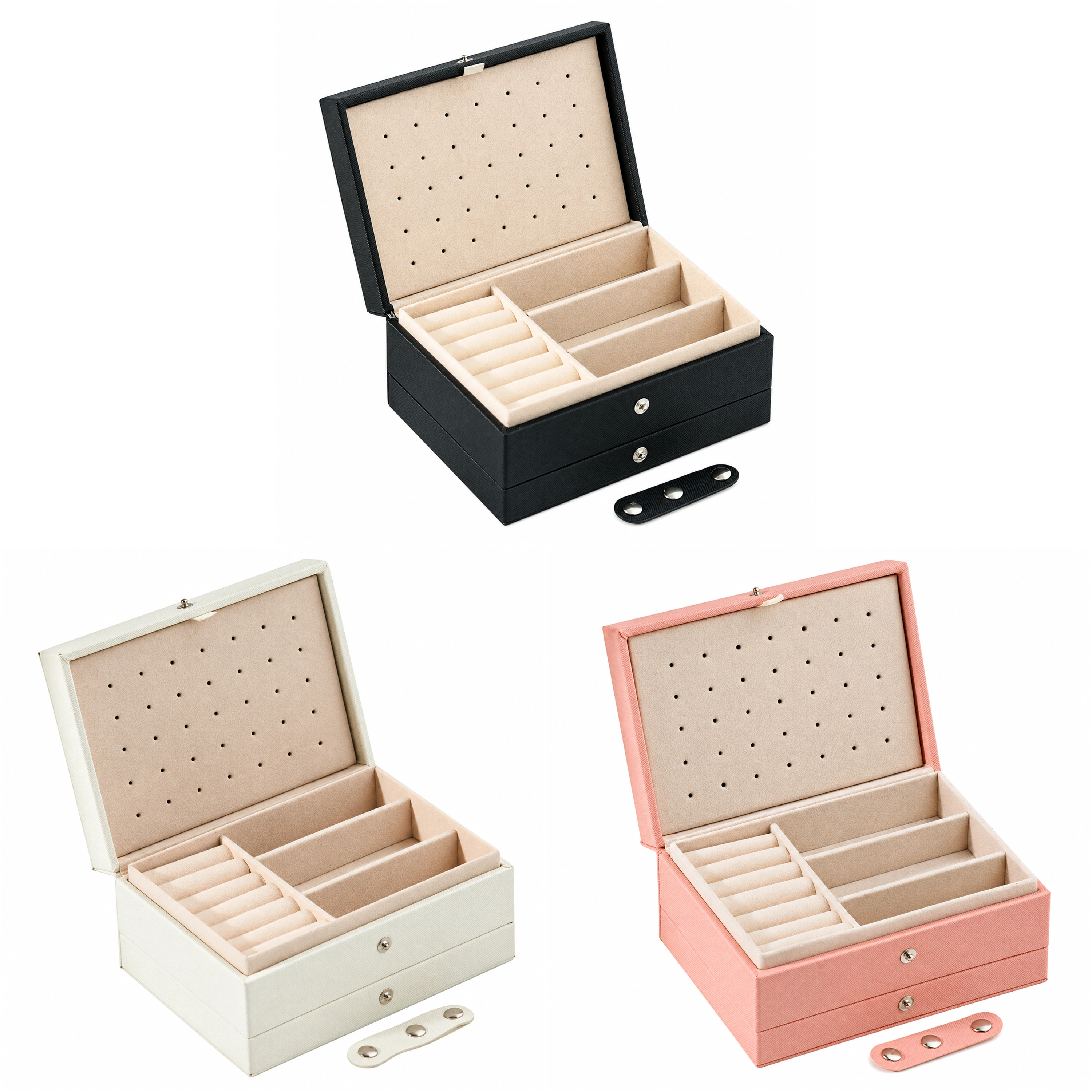 Caja de Joyas 16.5 × 11.5 × 8 CM de Cuero para Joyas