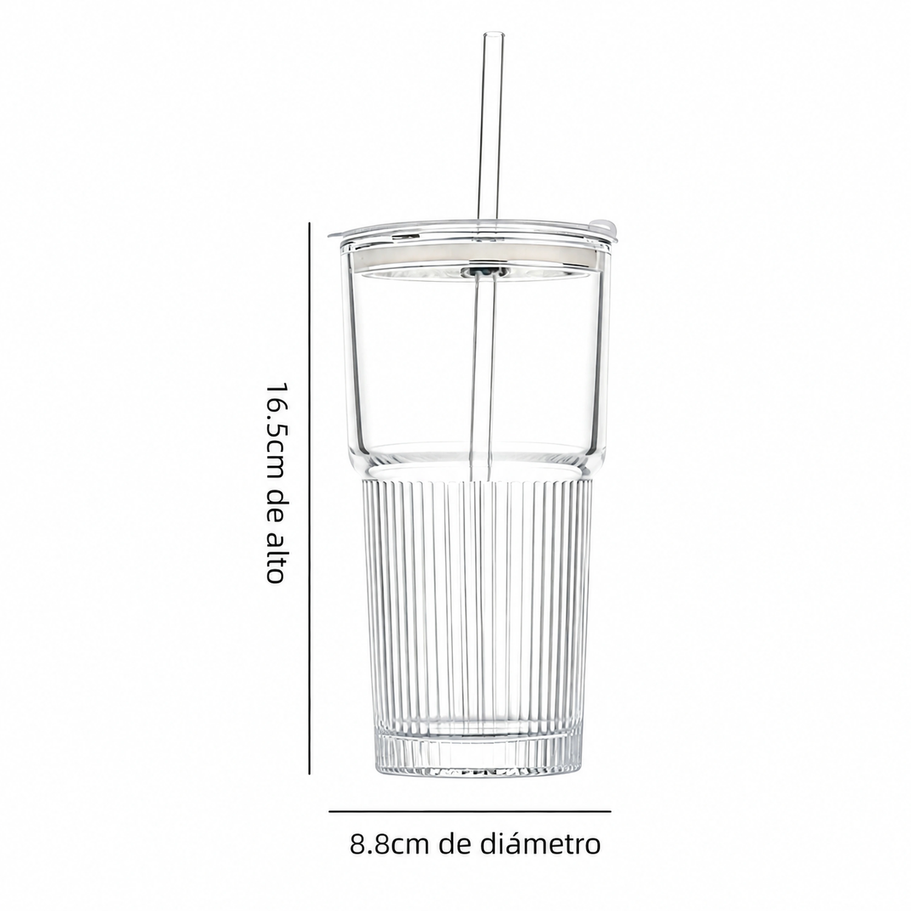 Vaso de Vidrio Sódico Cálcico 20 oz de Vidrio para Té y Café