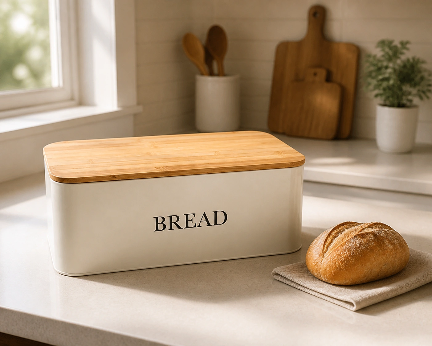 Caja Organizadora 3 Piezas de Hierro y Bambú para Objetos Varios
