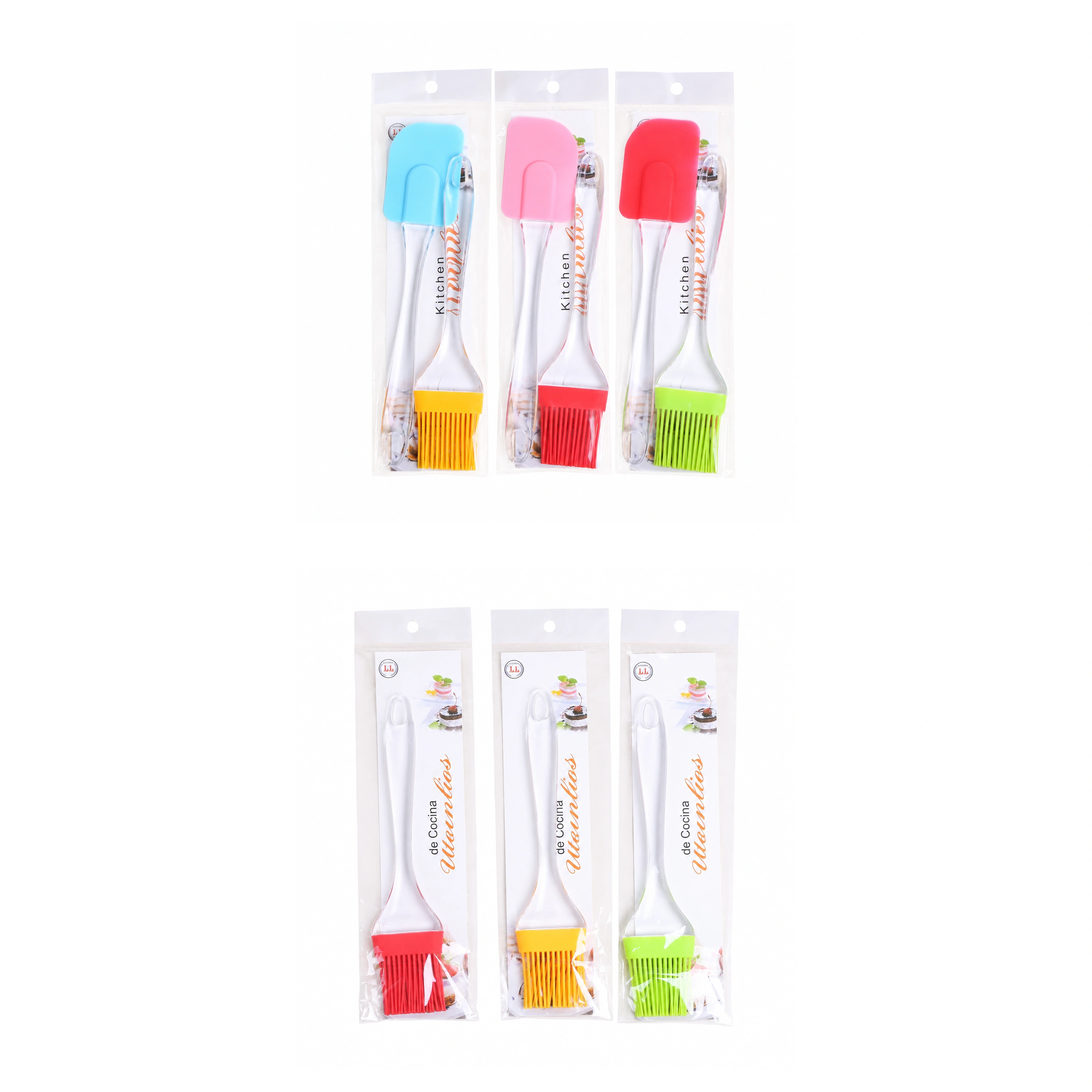 Juego de Brochas 2 Piezas de Silicona y Plástico para Hornear