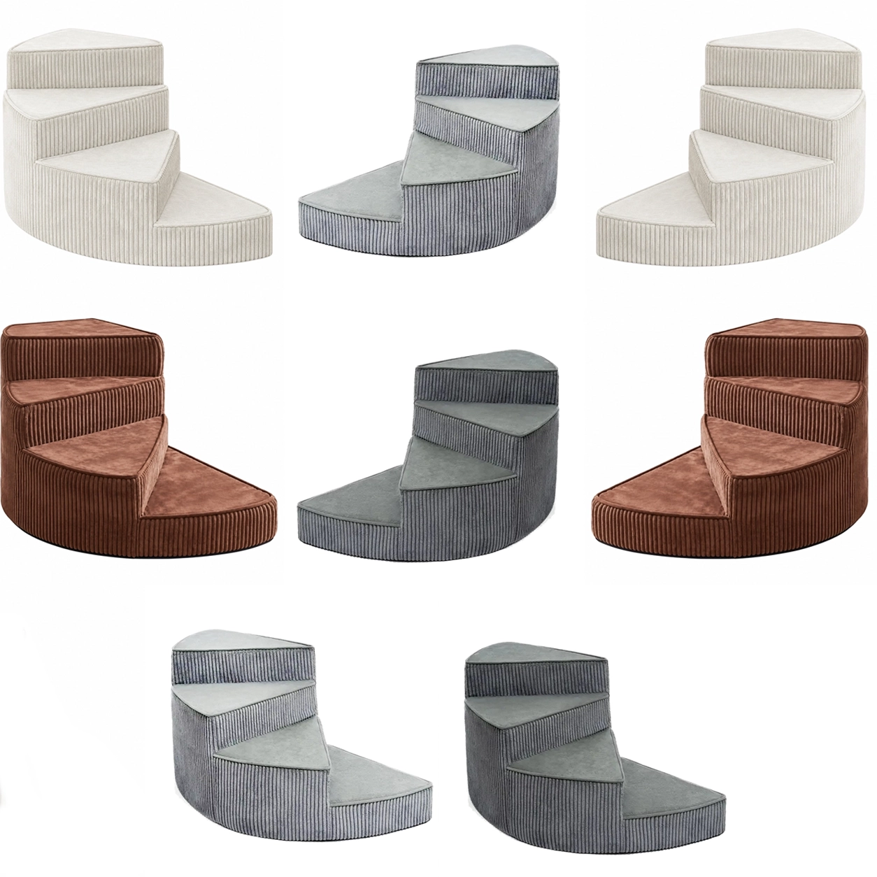 Escalera para Mascotas 30 × 27 × 7 CM de Esponja y Poliéster para Mascotas