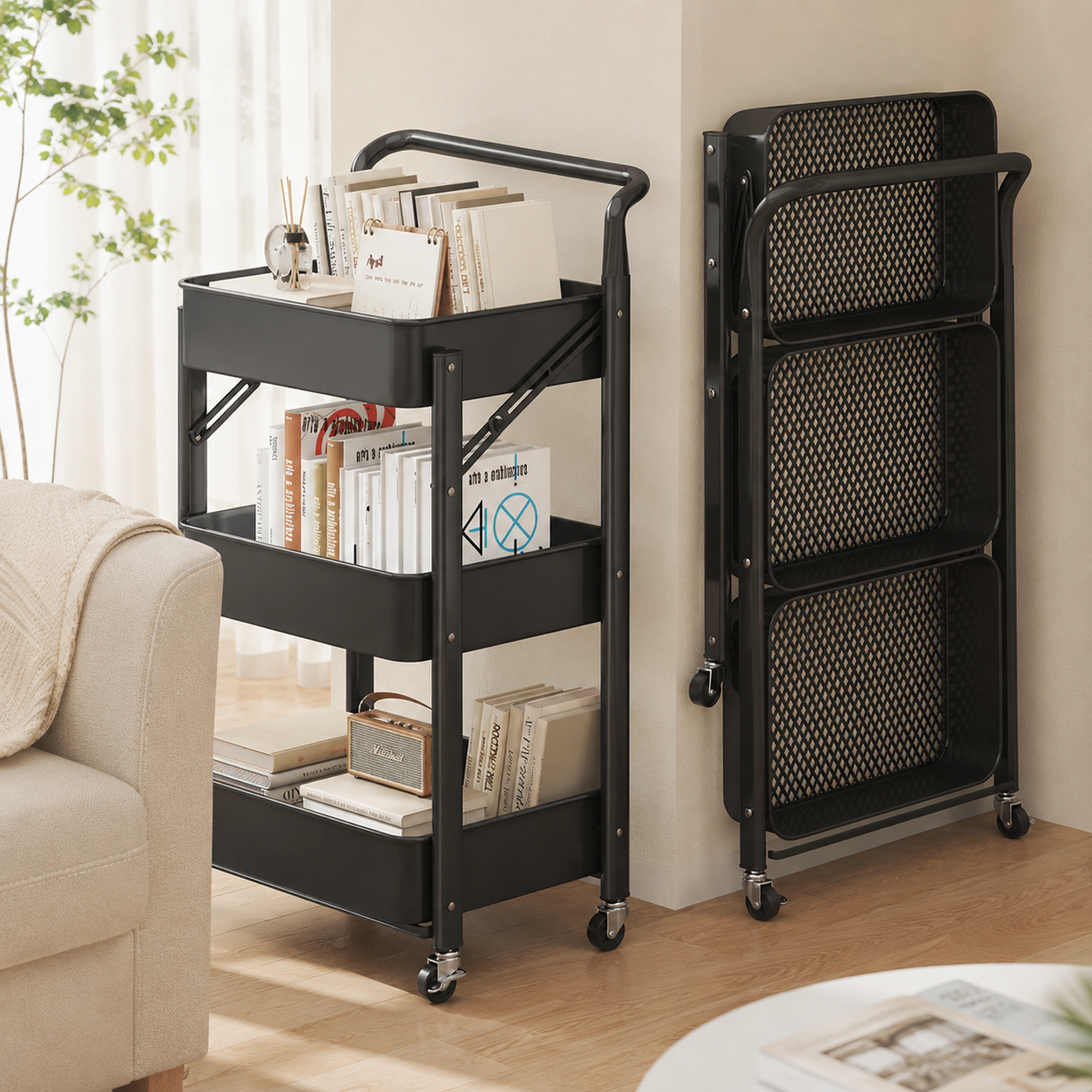 Estante Organizador 88×29.5×45cm Plegable Hierro