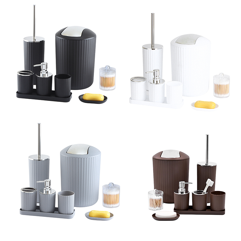 Juego de 8 Accesorios de Baño en Colores Surtidos image 2