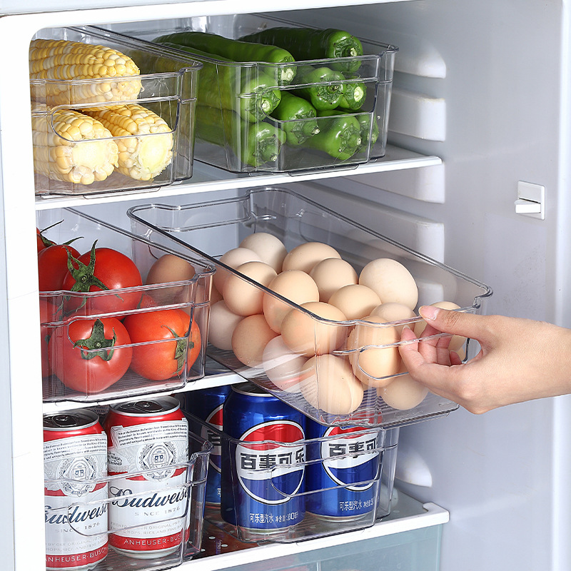 Caja de Almacenamiento Multitamaño sin Tapa PET Transparente