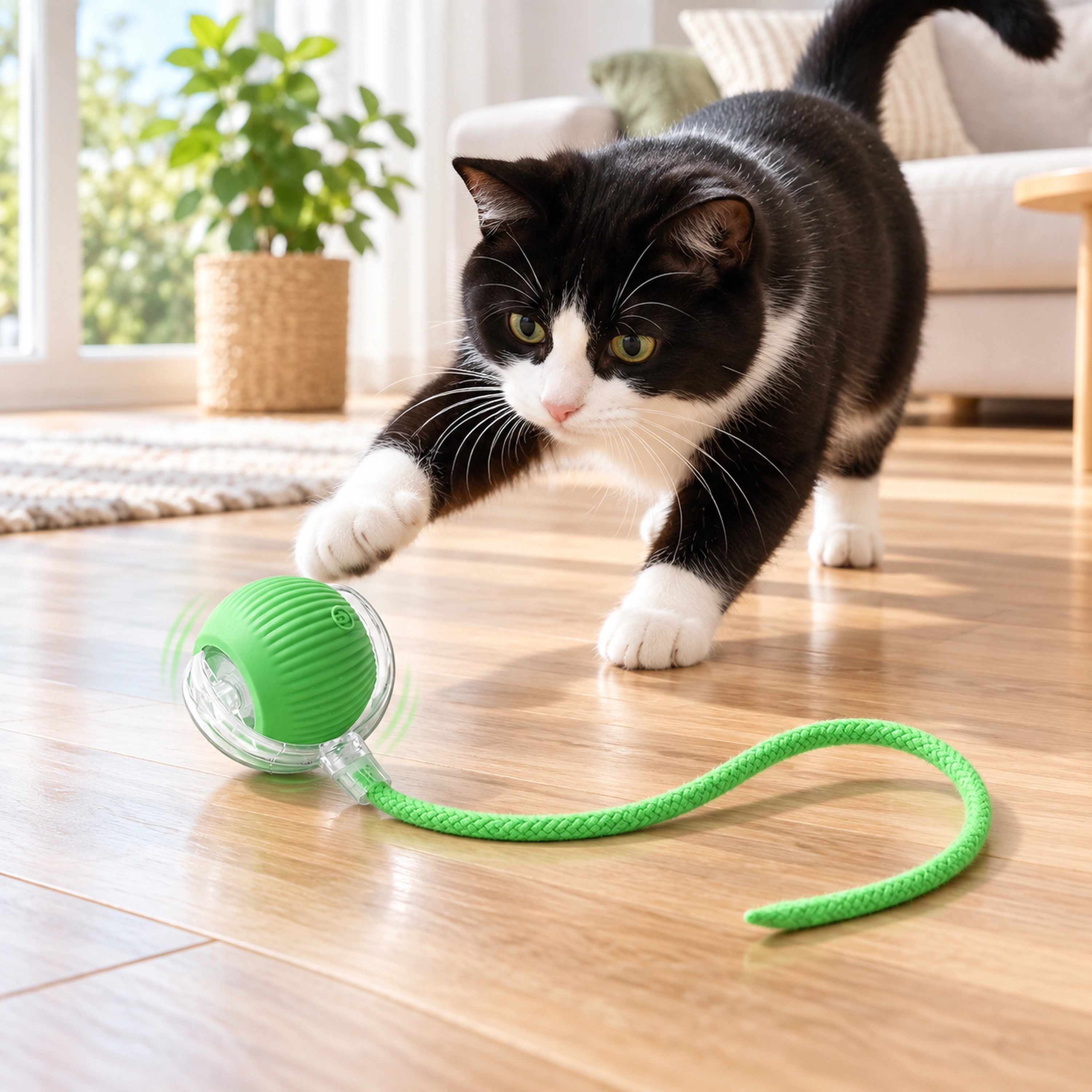 6*5cm Juguete para Gato PC+Silicona Surtido