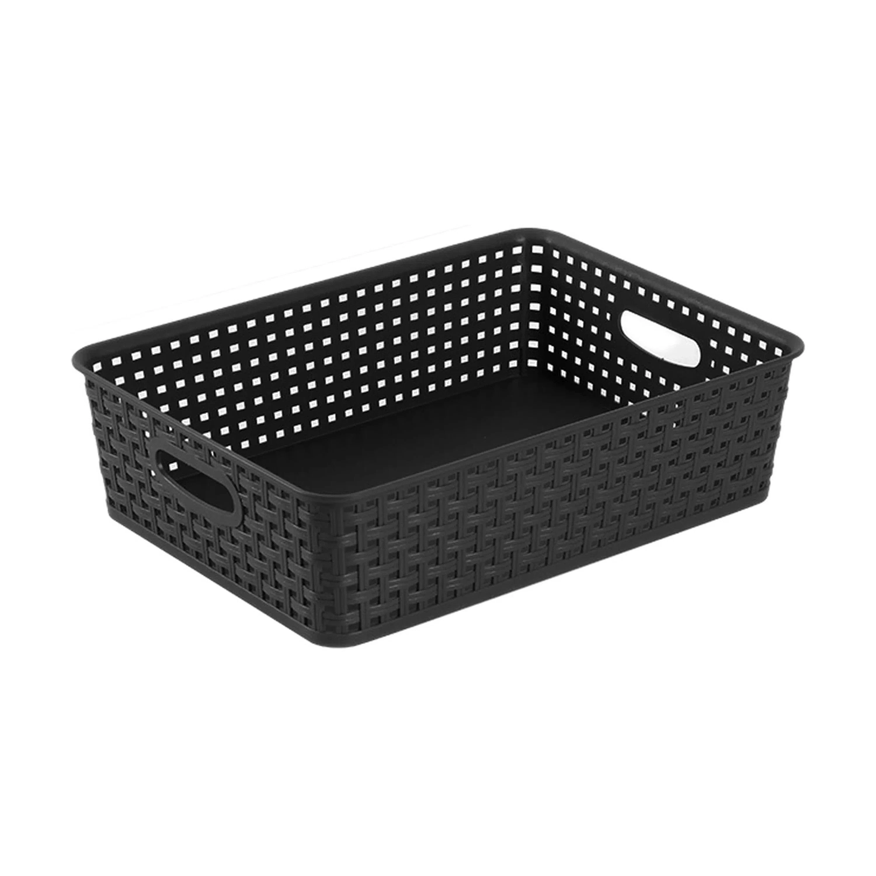 Cesto Organizador 33.5*24.5*9cm de Plástico Negro image 2