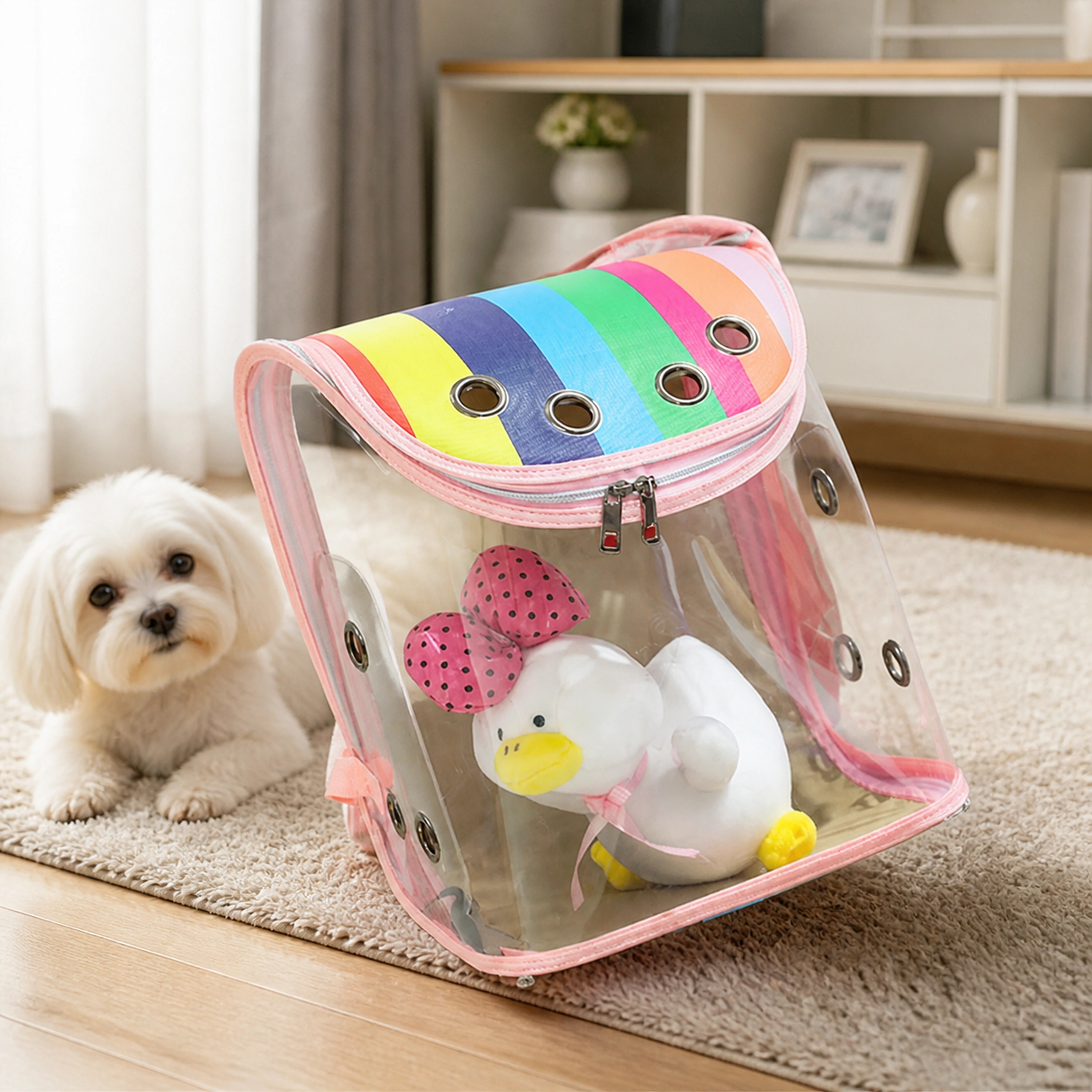 Bolso Transportador para Mascotas 37×31×19cm PU Plegable