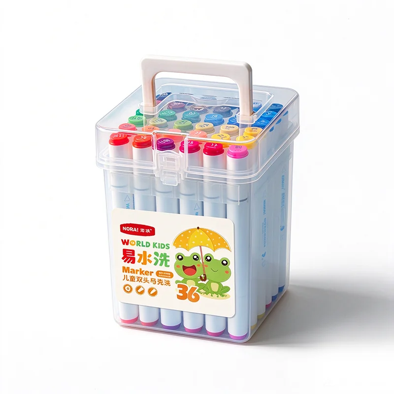 Marcador de Tinta Soluble en Agua Lavable Plástico para Oficina Juego Multiespecificación