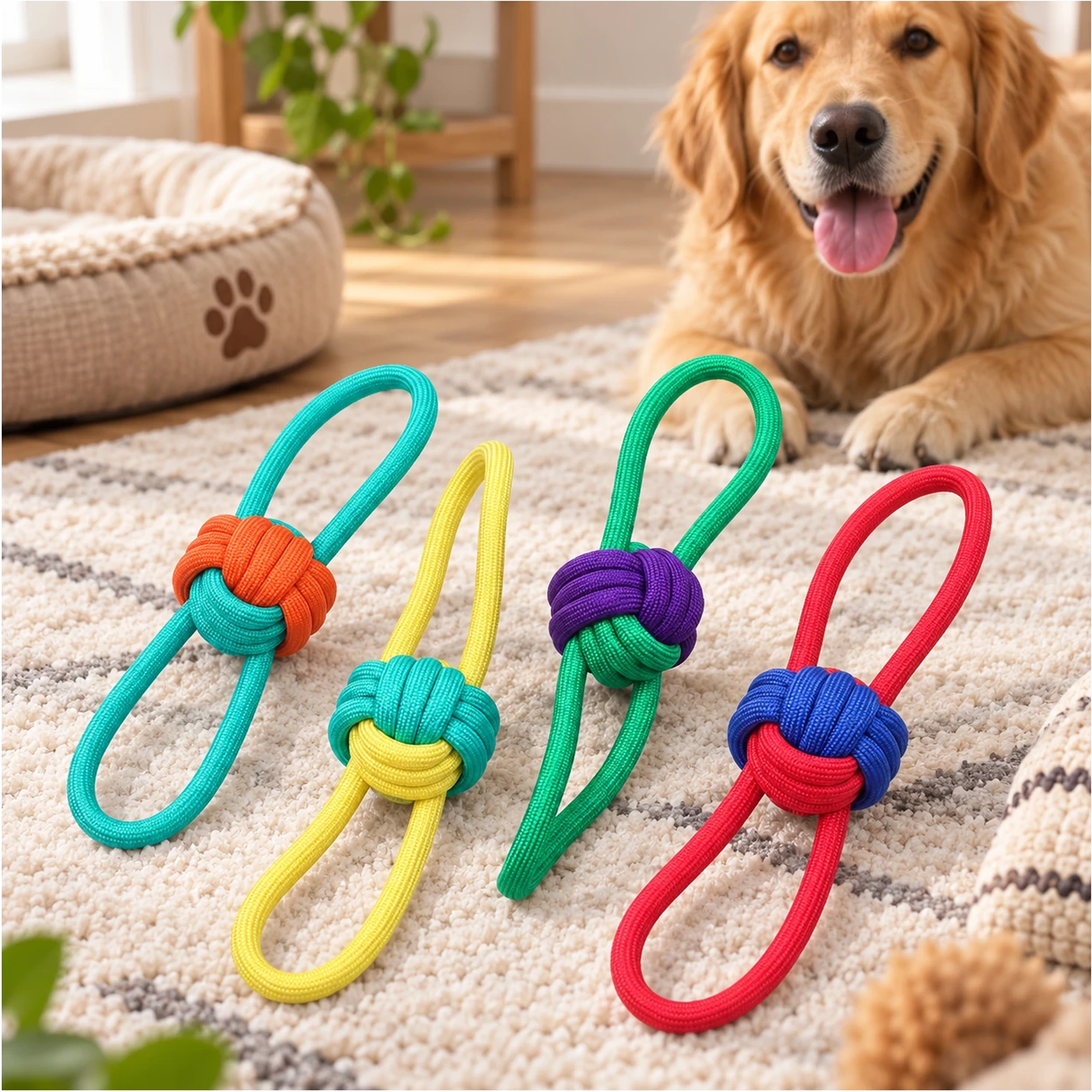 18cm para Mascotas Resistente a La Mordedura para Limpieza Dental Juguete Poliéster Surtido