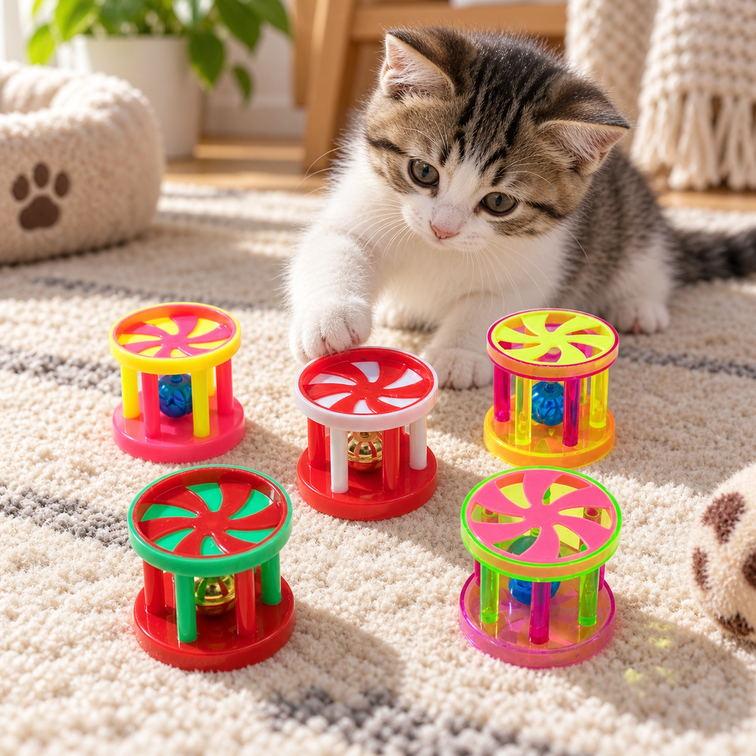 4cm Juguete para Gato Plástico Surtido