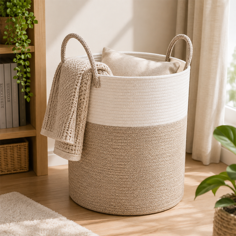 Cesta 38*50cm Algodón Plegable