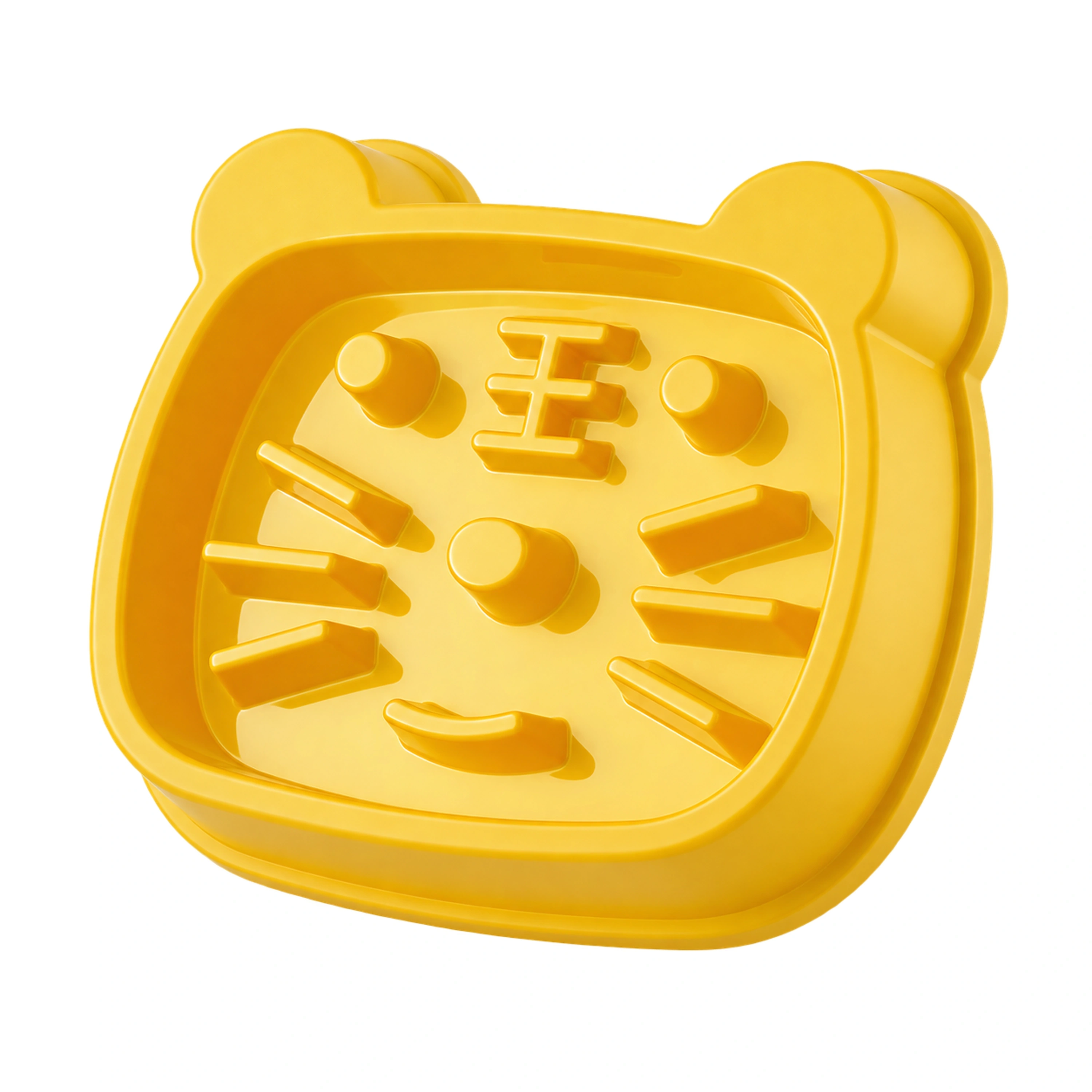 Cuenco de alimentación lenta con cabeza de tigre 25.5x21.5x5.3cm de PP multicolor image 3