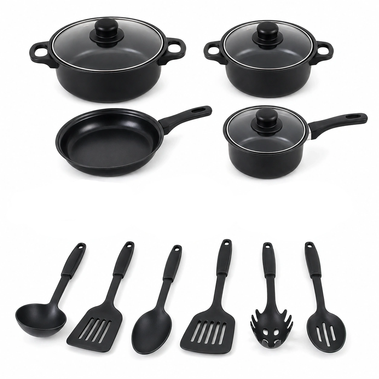 Juego de Ollas 13 Piezas de Acero Inoxidable para Cocina