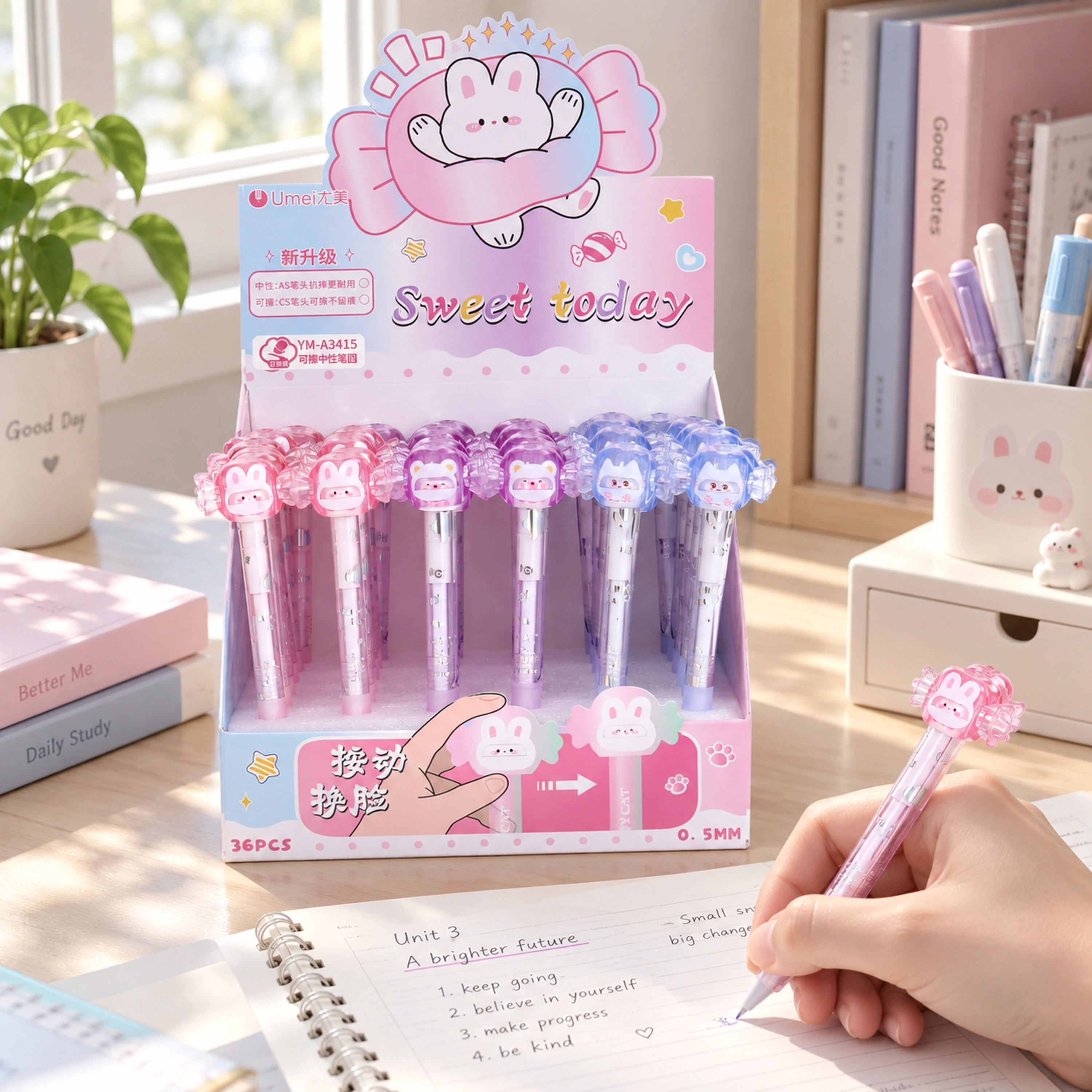 Bolígrafo de Gel Borrable de Plástico para Escritura