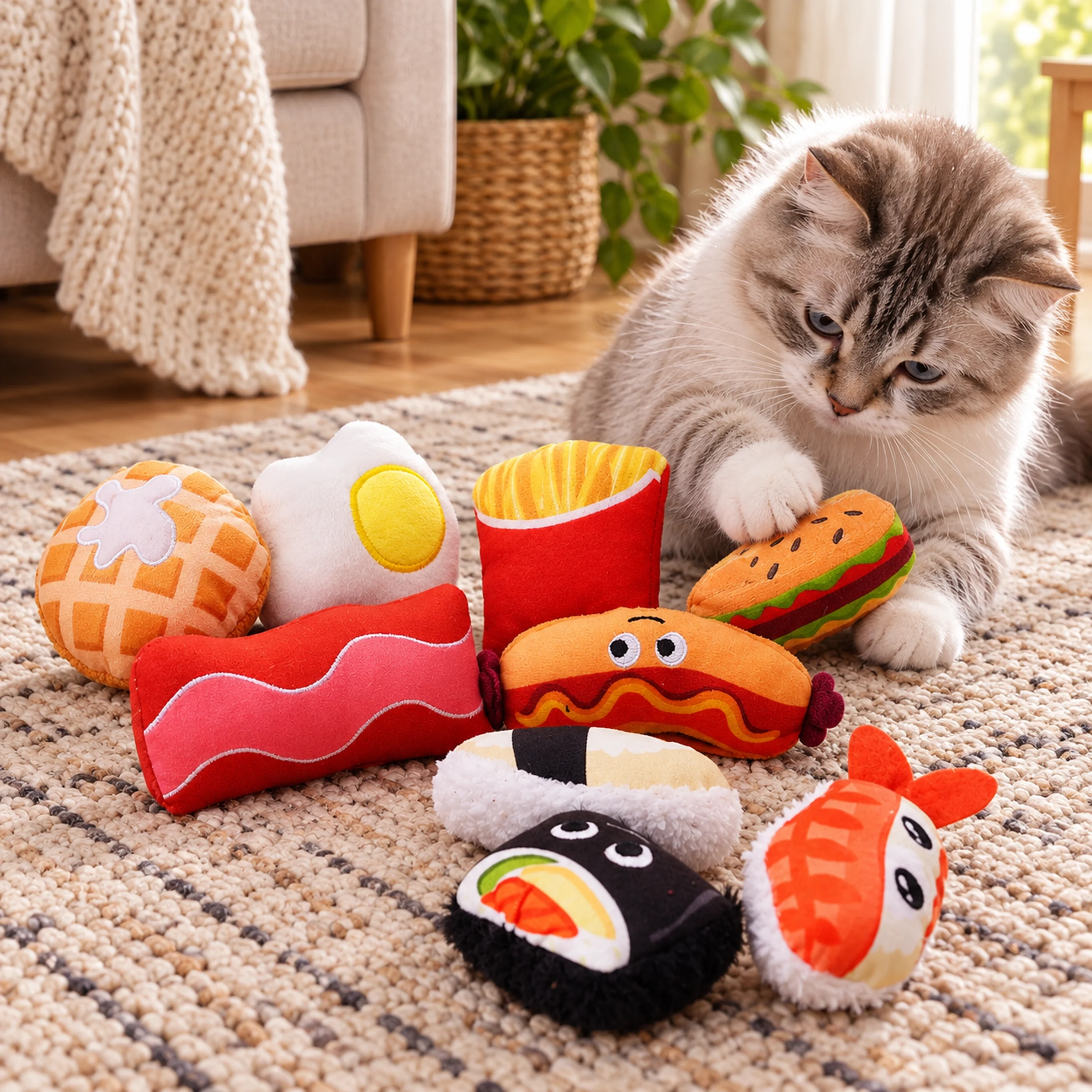 5*11cm，7*7cm，8*8cm Juguete para Gato Cartón Surtido image 1
