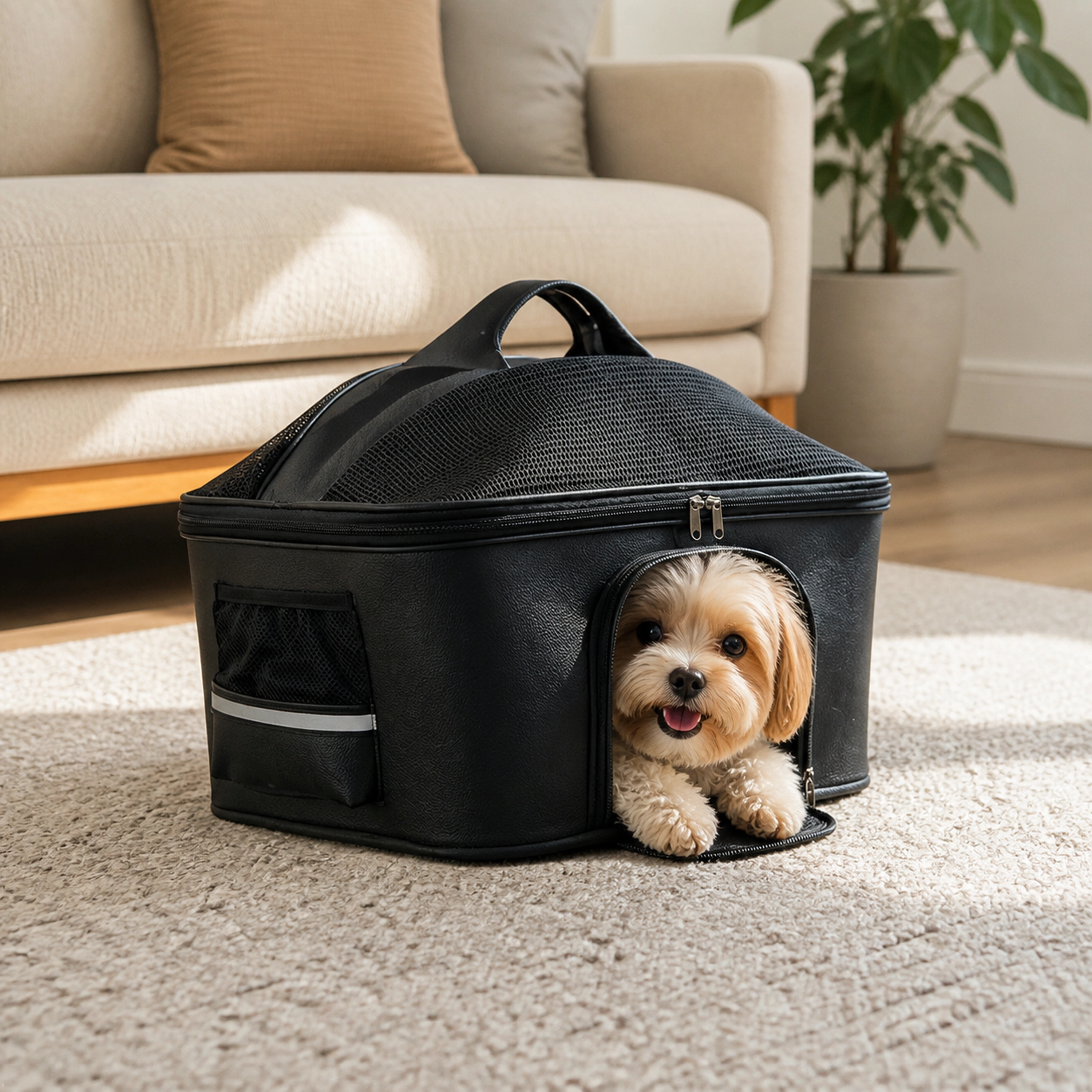 Bolso Transportador para Mascotas 40×35×47cm PU Surtido