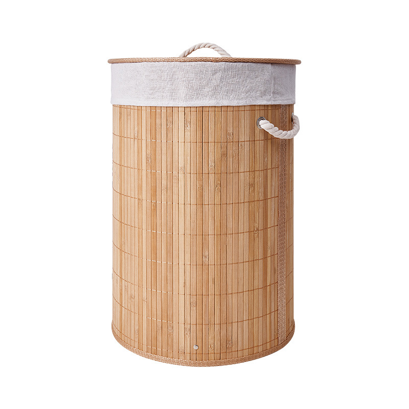 Cesta de Almacenamiento 39*56cm Bambú Plegable Color Madera