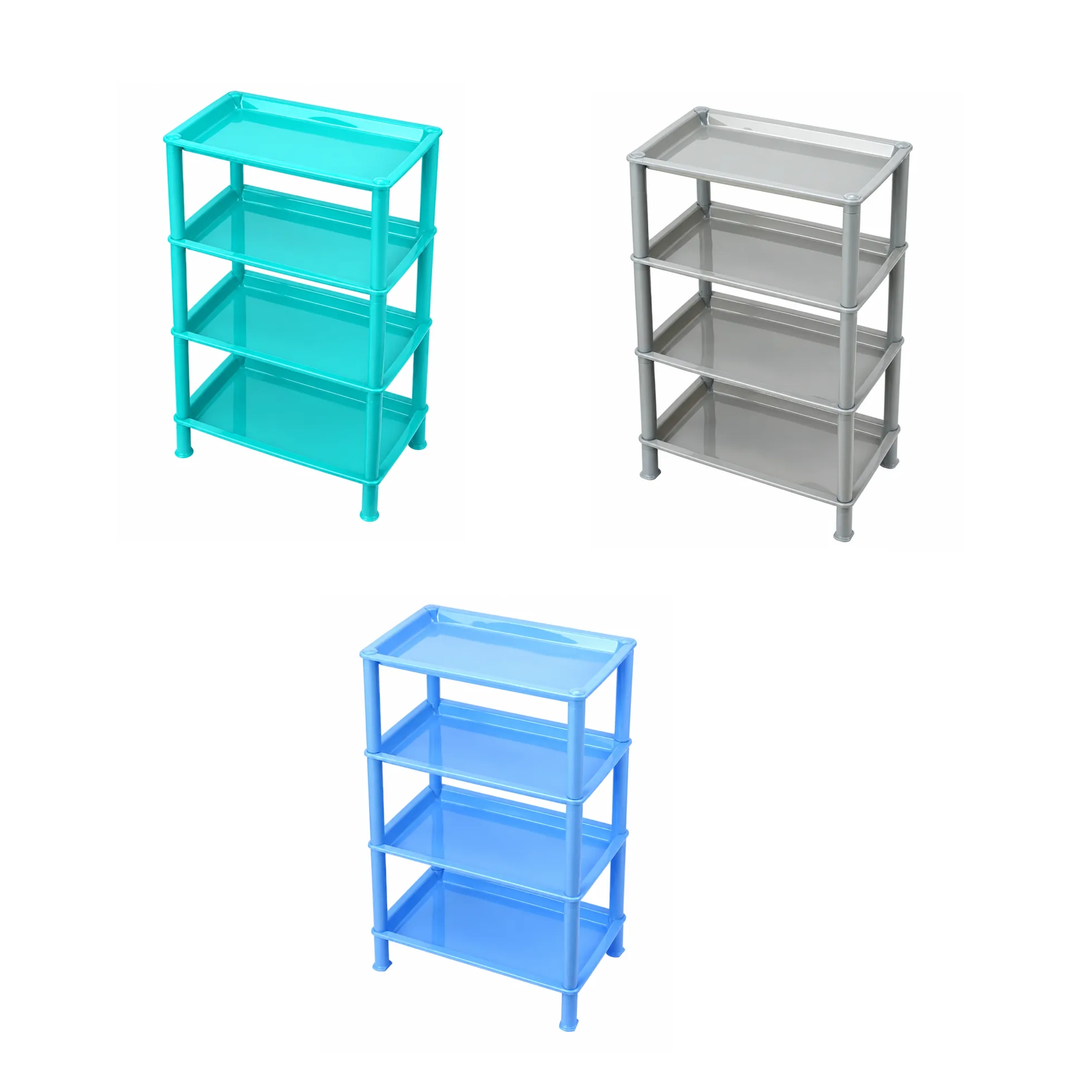 Estante de Plástico Reforzado Multinivel 73×29×45.5 cm