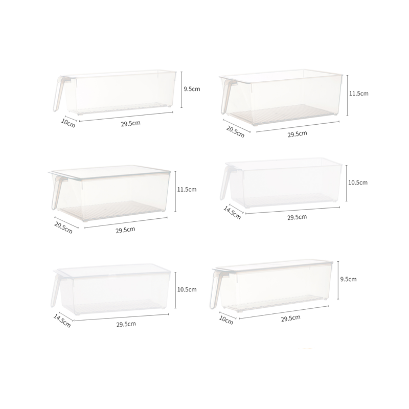 Caja de Almacenamiento Multitamaño PP Hermético Transparente