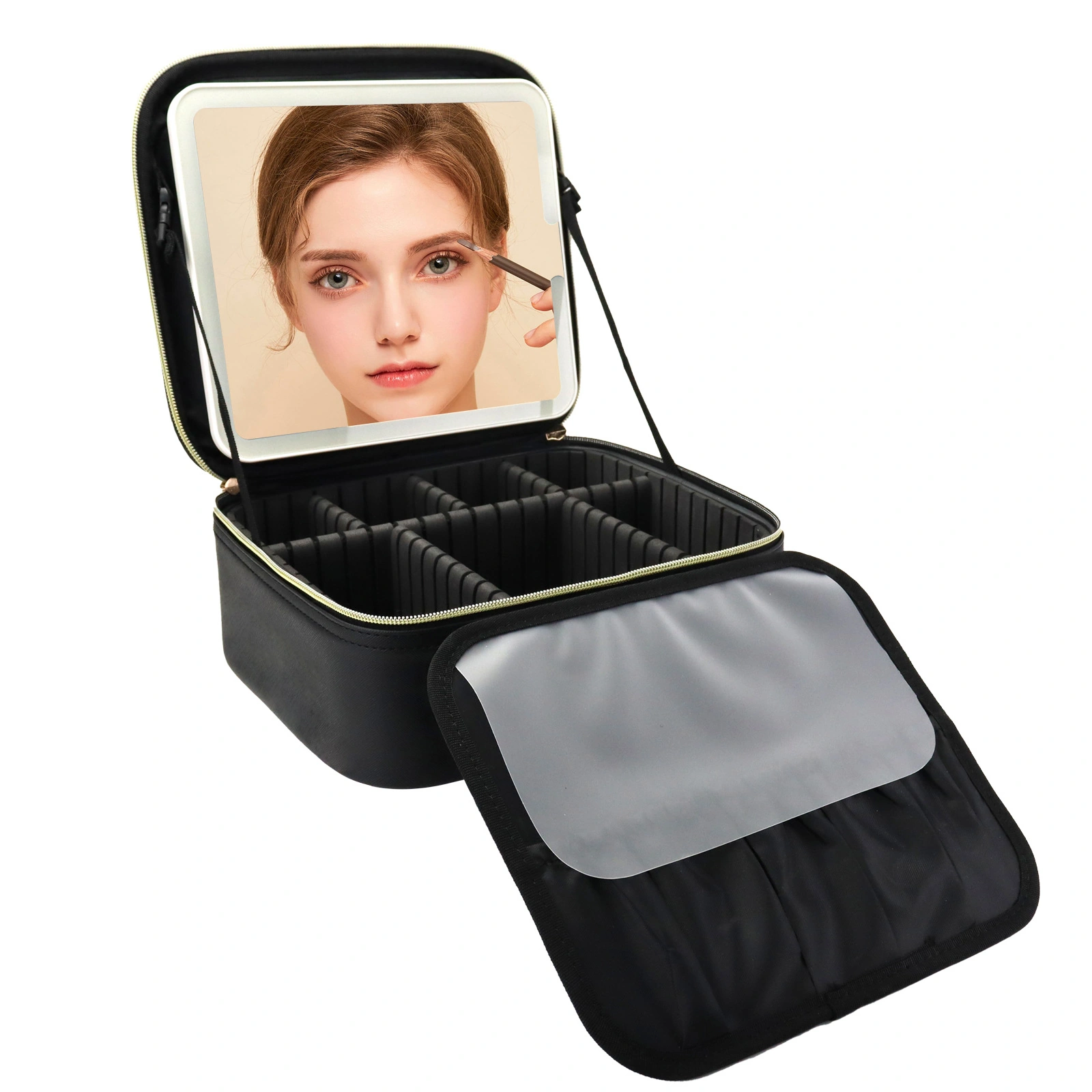 Caja Organizadora para Accesorios 25.5 × 22.5 × 10.5 cm de Poliéster para Objetos Varios image 2