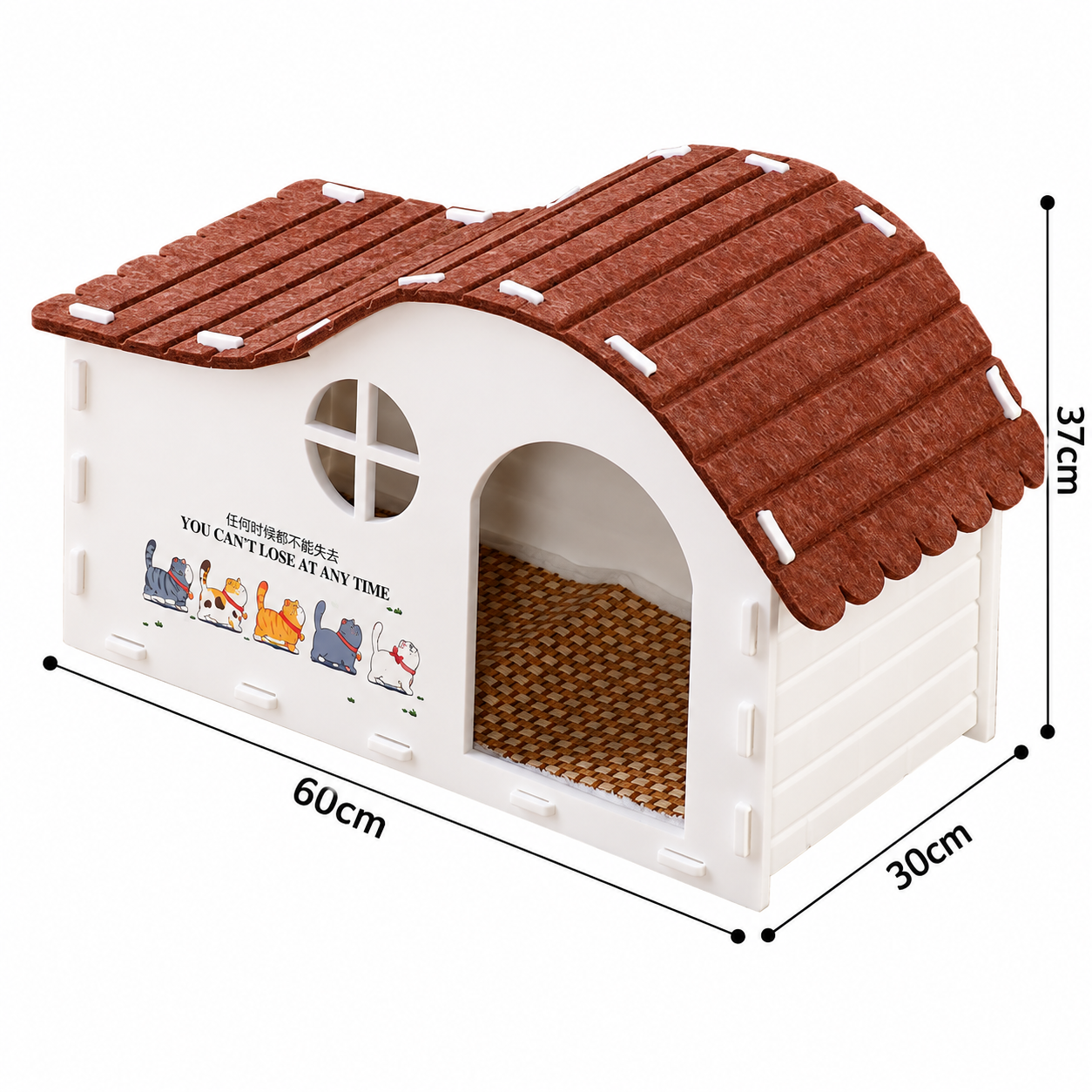 Casa para Gatos 37 × 30 × 60 CM de Madera para Gatos image 2