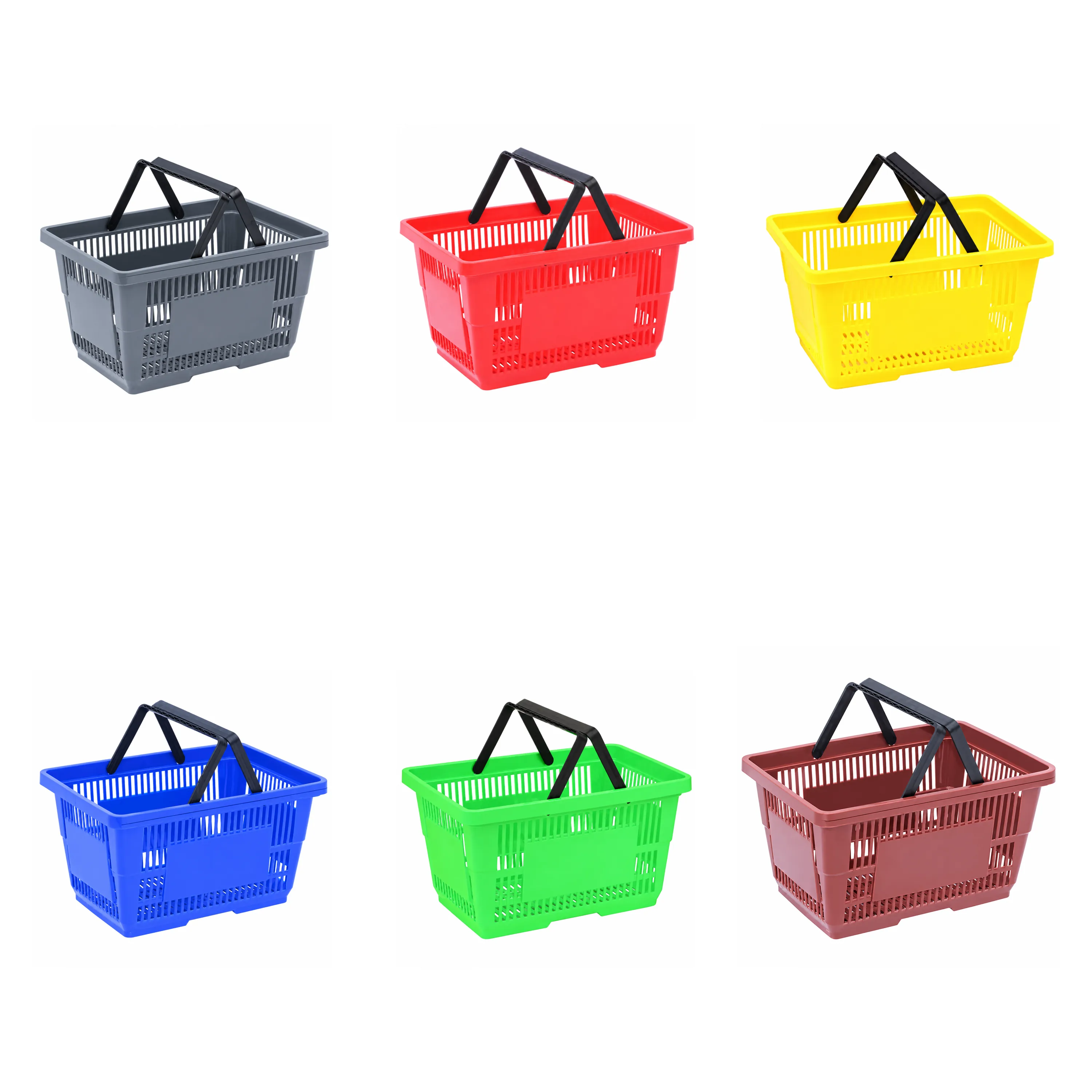 Canasta de Compras de Plástico con Asa 470×325×255 mm
