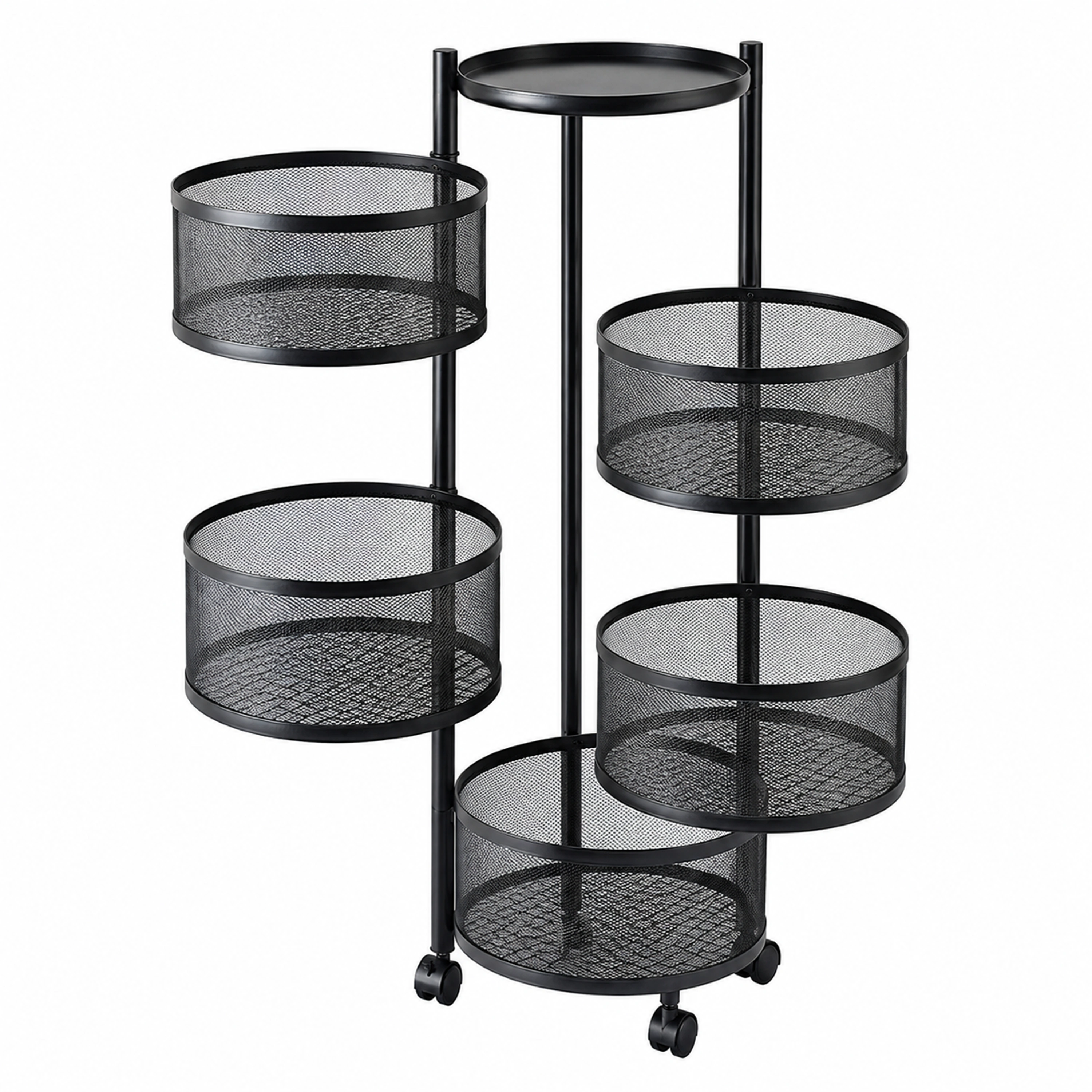 Estante Organizador 30×90×30cm Hierro Giratorio De 5 Niveles