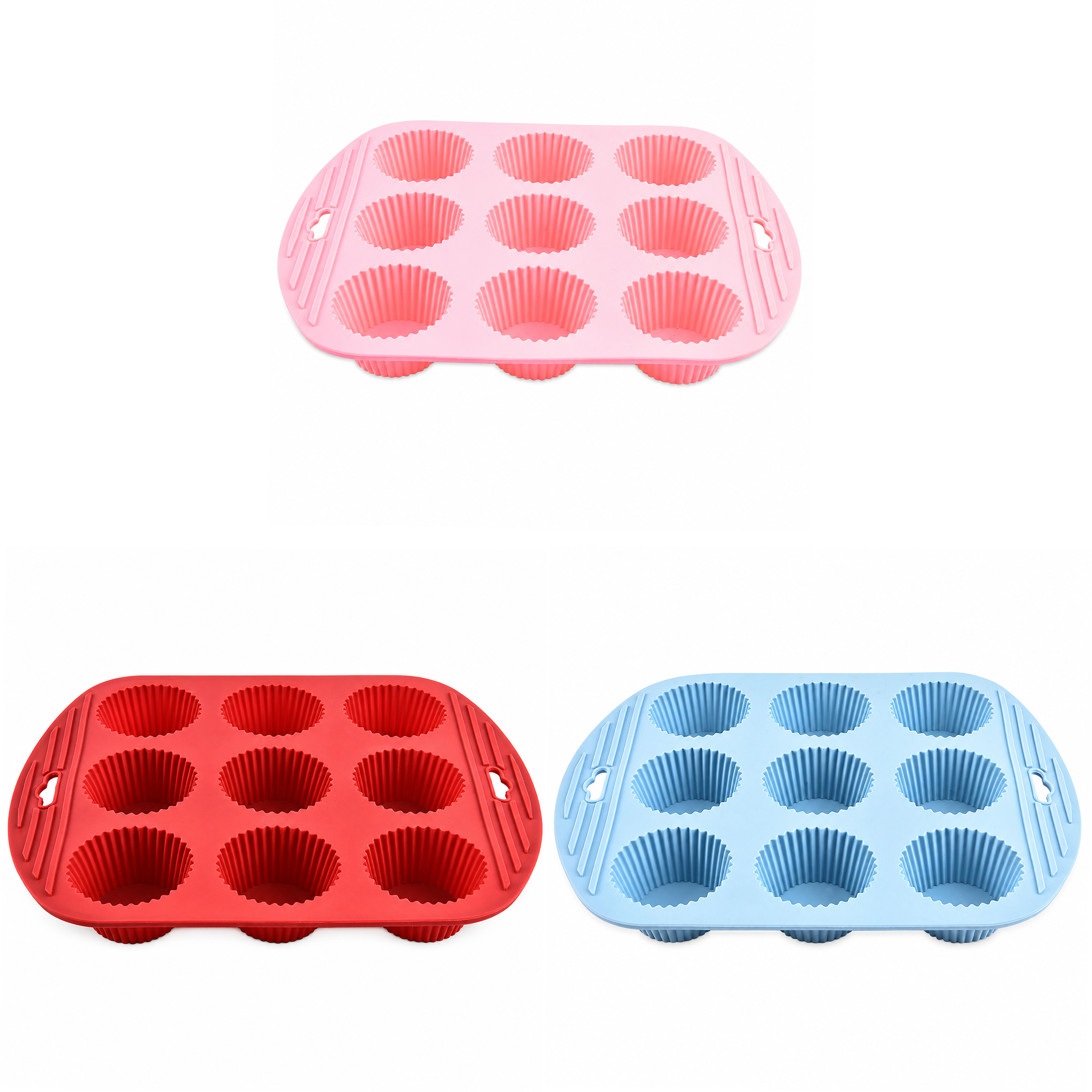 Molde de Silicona para Galletas 9 Cavidades 26.5 × 21.2 cm de Silicona para Hornear