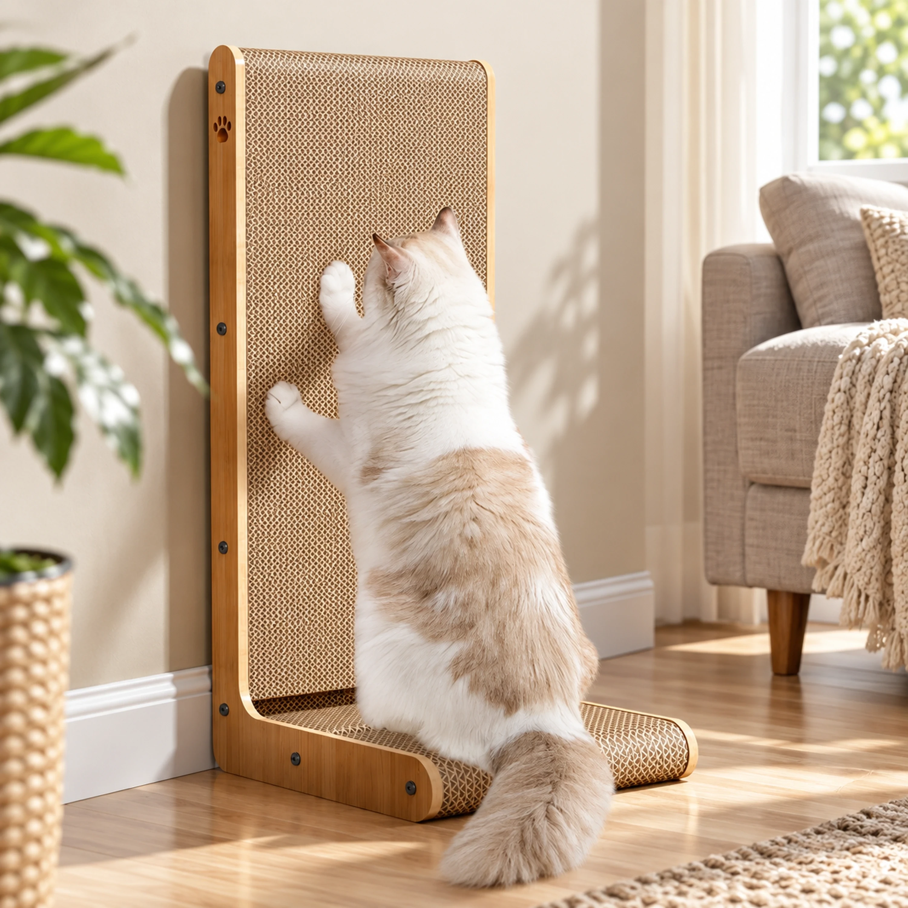 Rascador para gatos 50x24.5x24cm de cartón corrugado grande