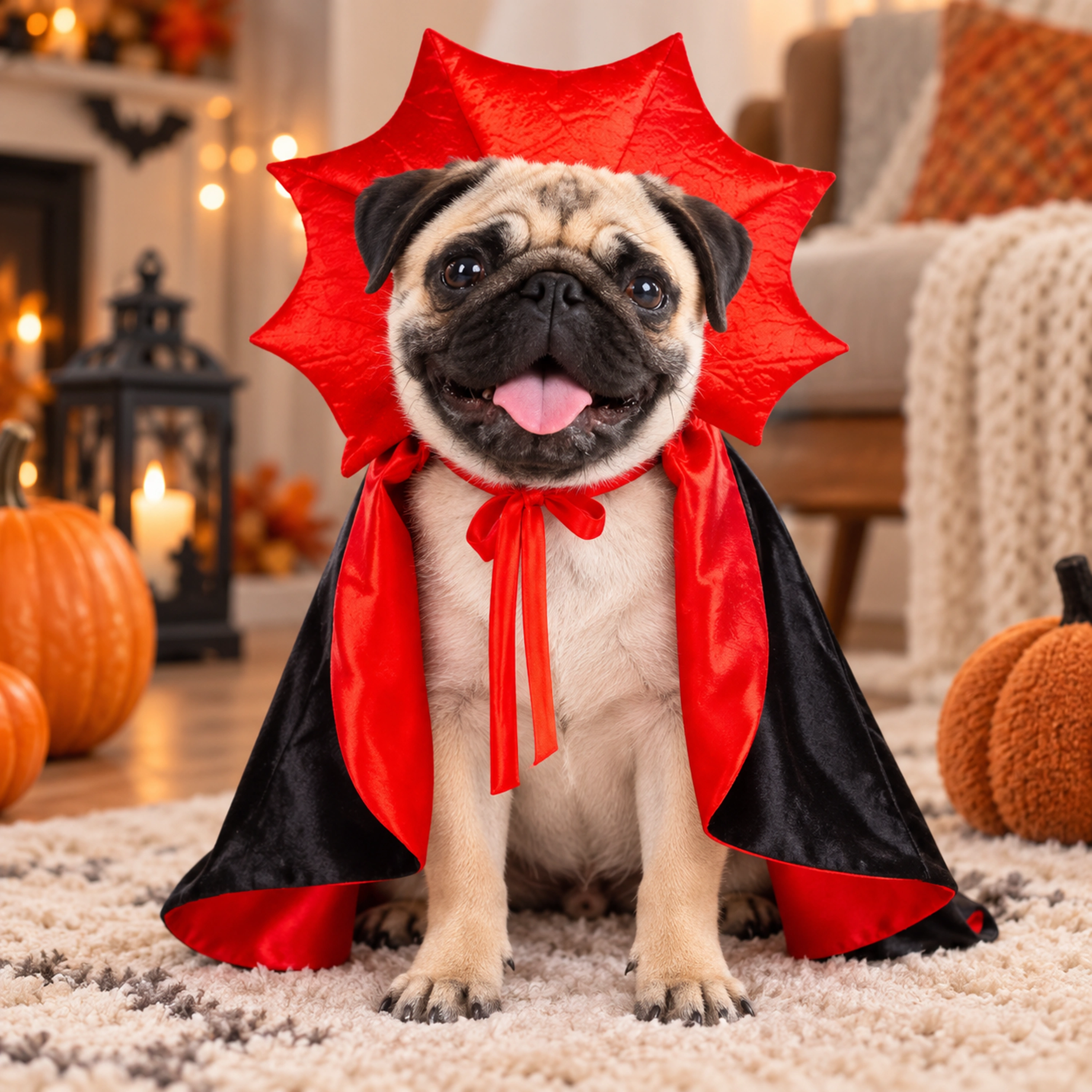 20*17*1cm para Perro Capa de Vampiro Poliéster