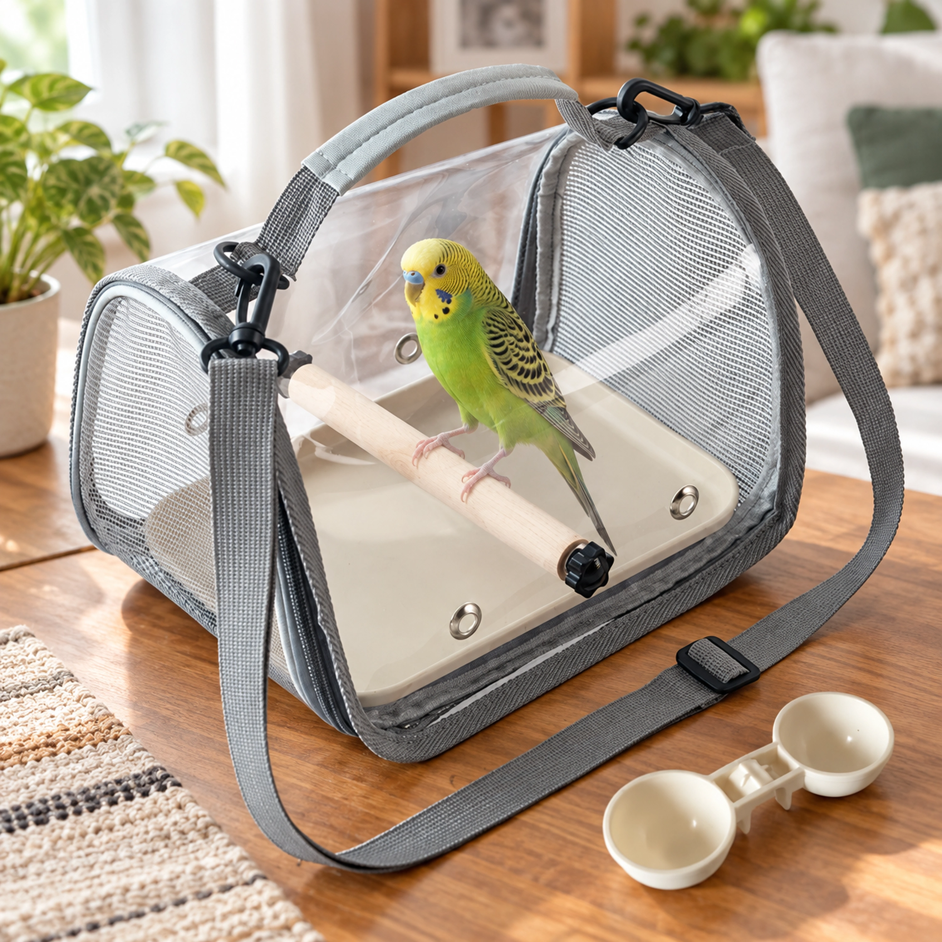 Bolsa de Transporte para Loros 25 × 19 × 18 CM de Plástico para Aves image 1