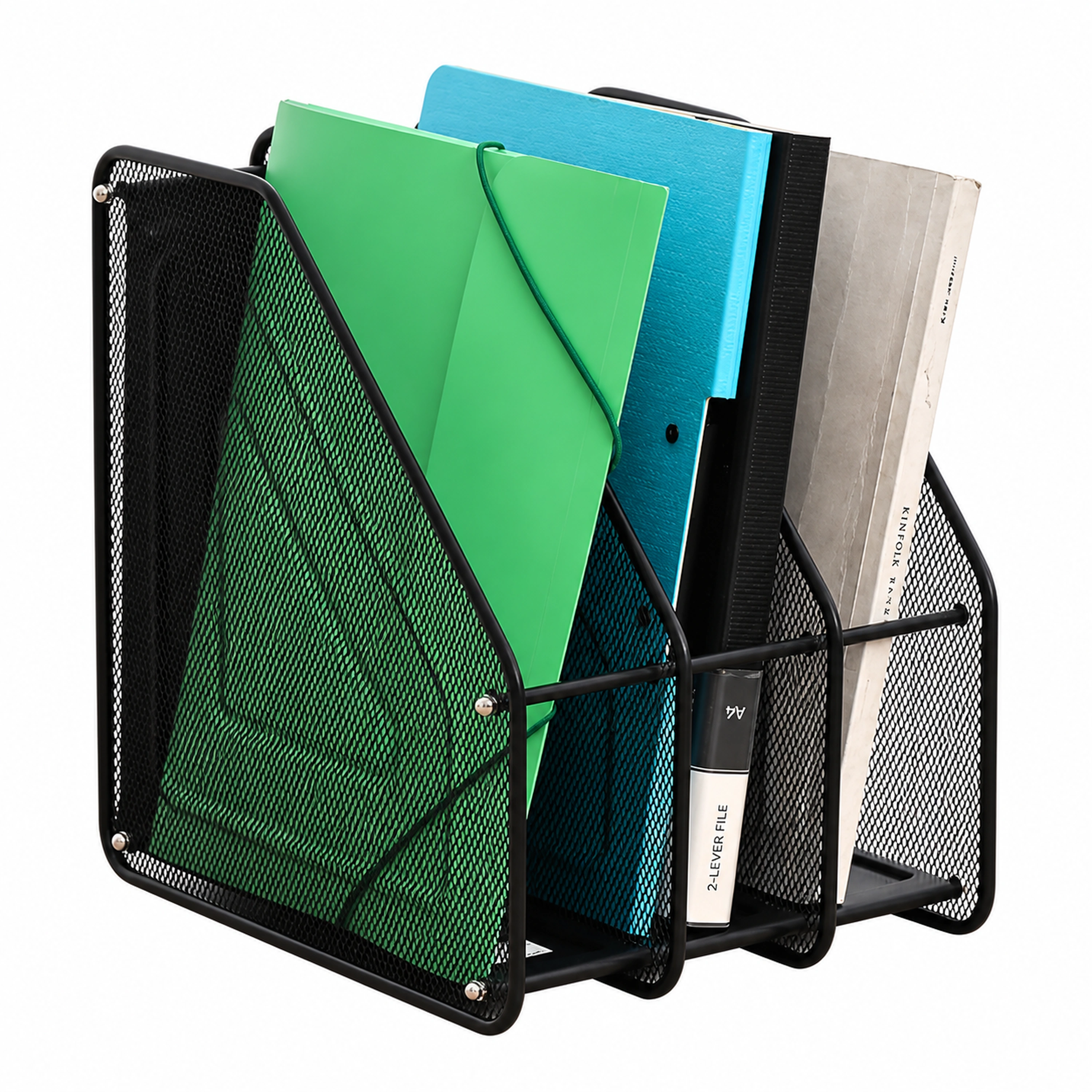 Organizador de Documentos de Hierro, Negro, 31.5 × 29.5 × 24 cm image 2