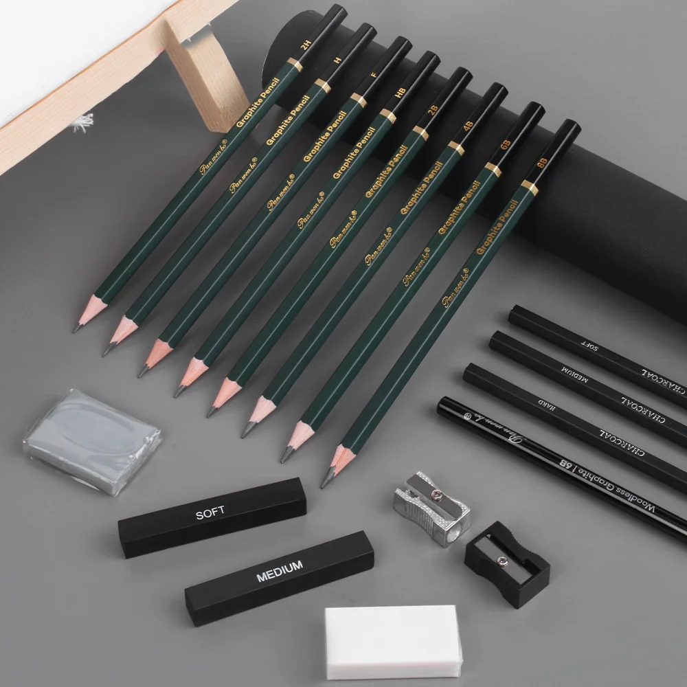 Lápiz Madera Maciza para Oficina 18 Piezas