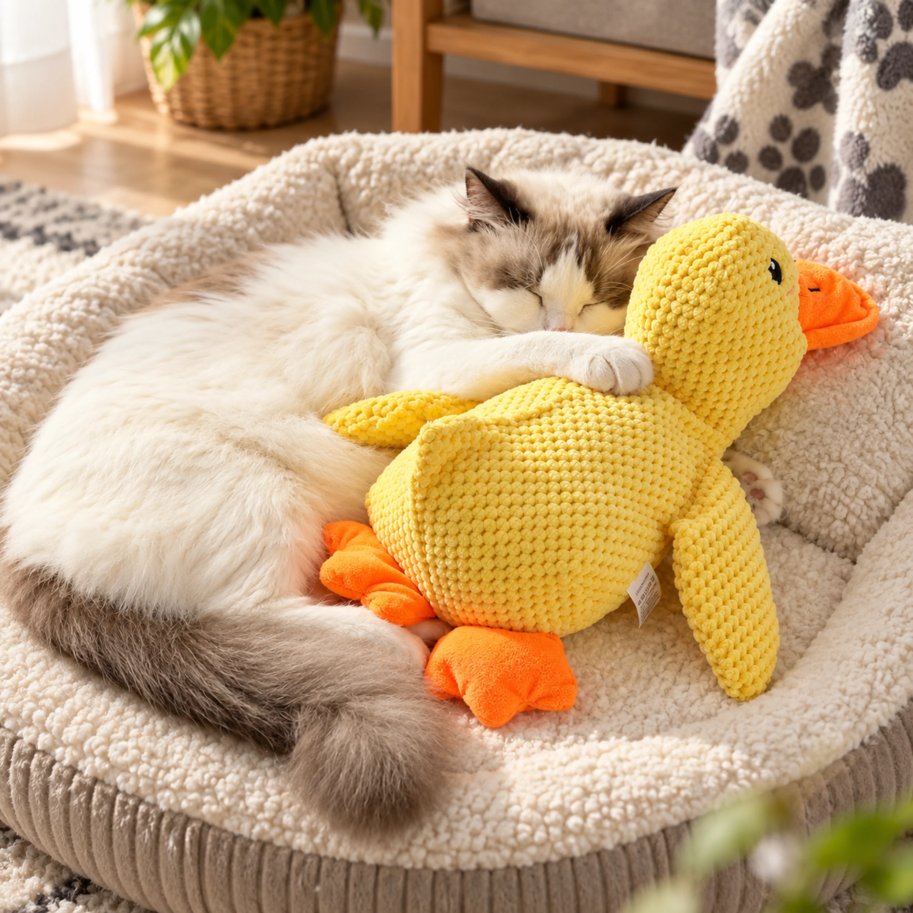 25*22cm Juguete para Mascotas Tela de Felpa Amarillo image 1