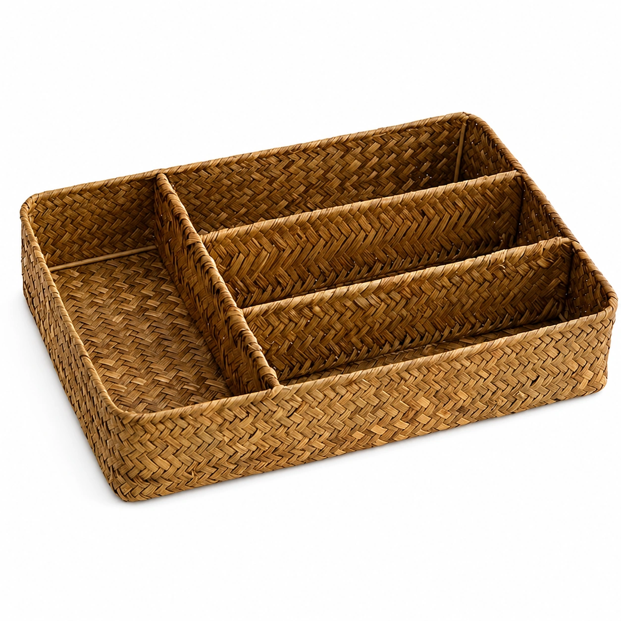 Caja Organizadora 34 × 24 × 7 cm de Paja para Objetos Varios