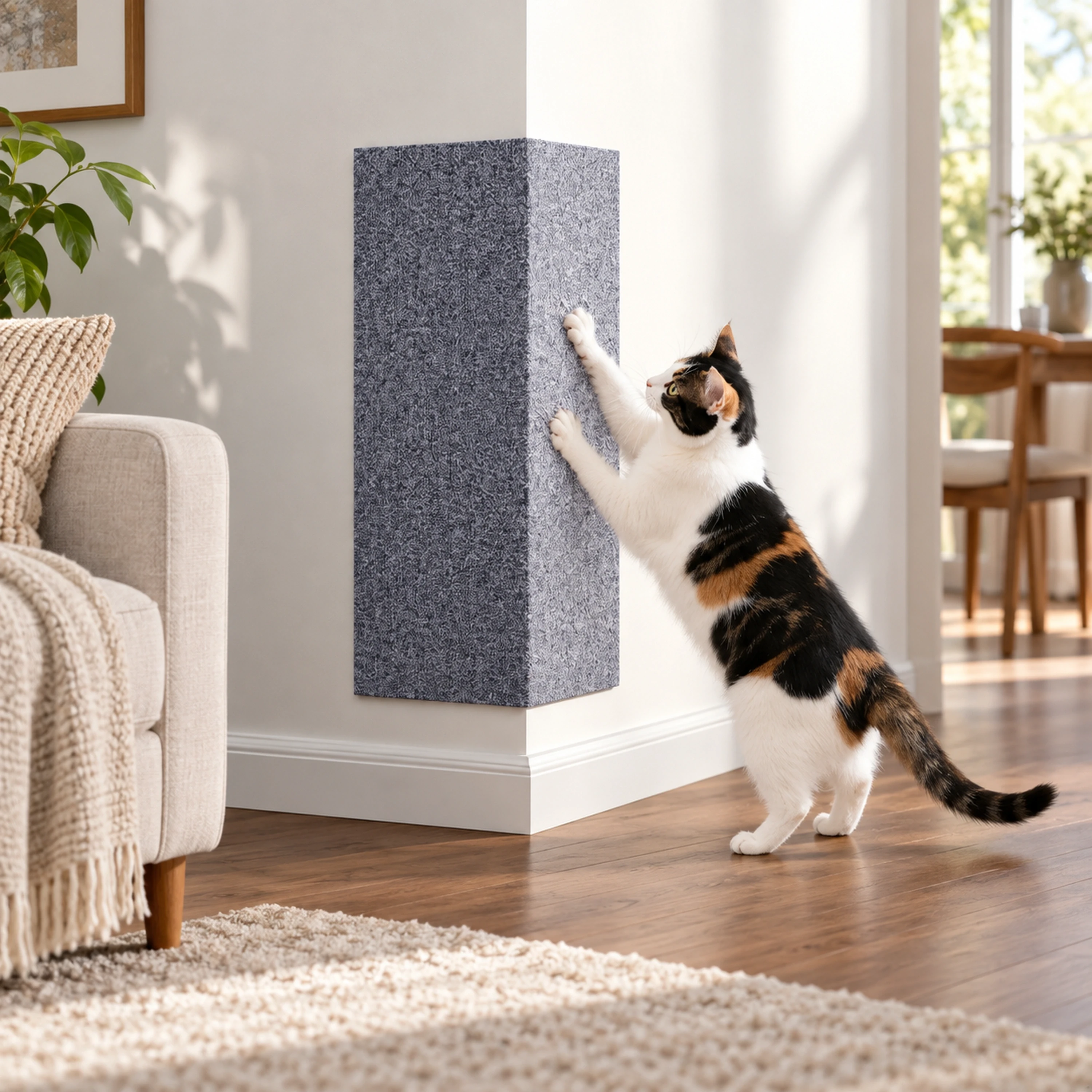 Rascador Autoadhesivo de Pared para Gatos, 30 × 7.7 × 7.5 cm, de Poliéster image 1