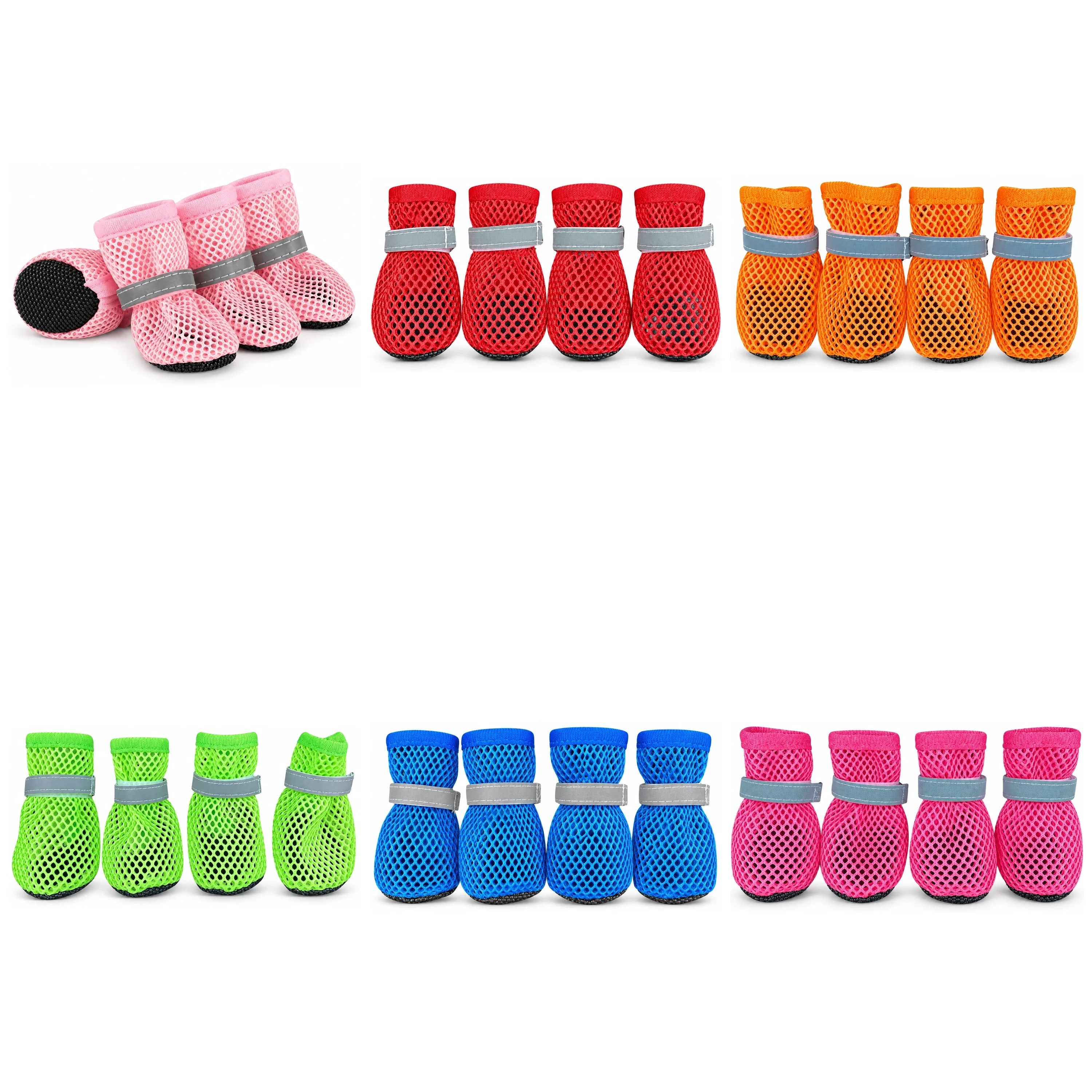 12*12*3cm para Perro Antideslizante Resistente Al Desgaste Zapatos Malla Surtido image 2