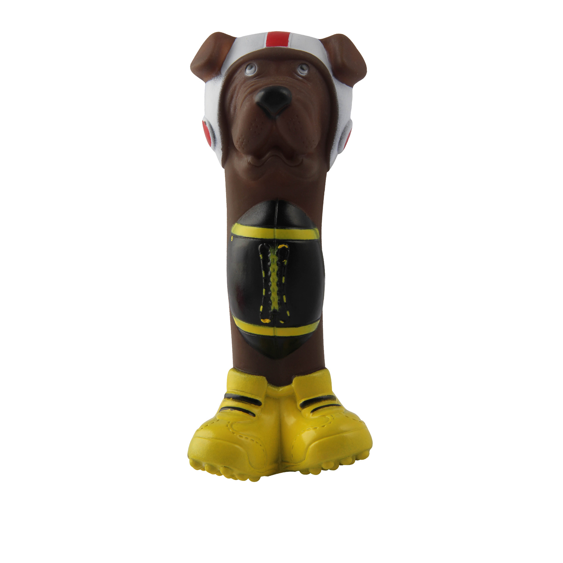 Juguete para Mascotas 6.5×16cm Perro de Pie Rugby Vinilo