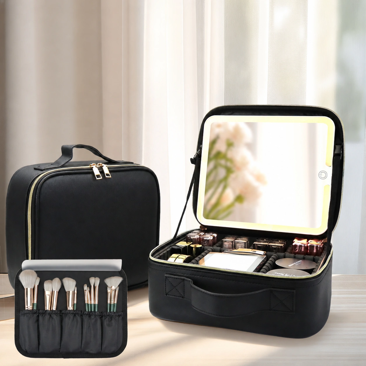 Caja Organizadora para Accesorios 25.5 × 22.5 × 10.5 cm de Poliéster para Objetos Varios image 1