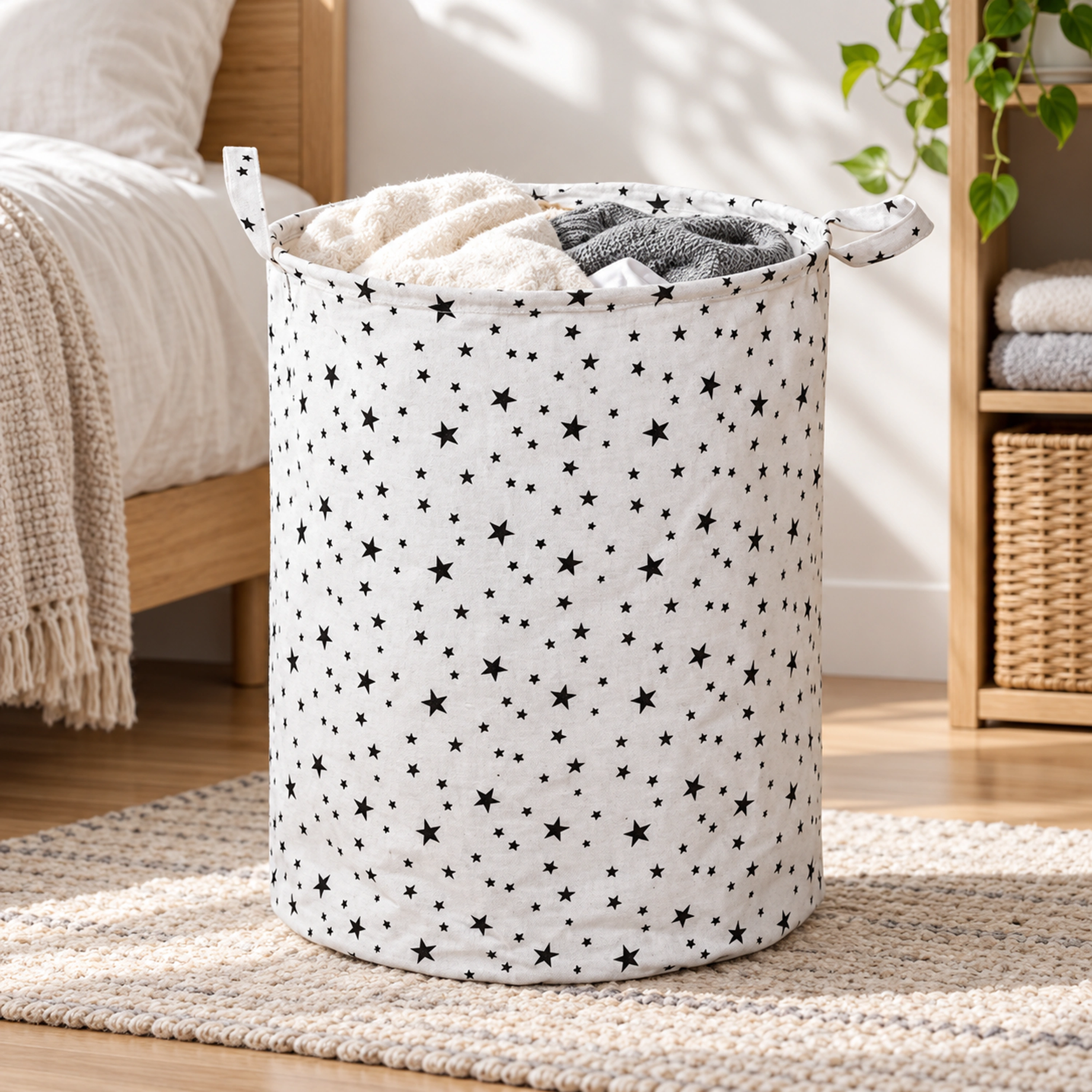 Cesta Plegable para Ropa Sucia 35 × 45 CM de Tela No Tejida para Ropa Sucia image 1