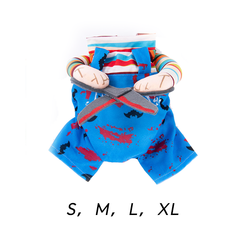 Ropa para Mascotas S/M/L/XL Muñeco con Cuchillo Poliéster