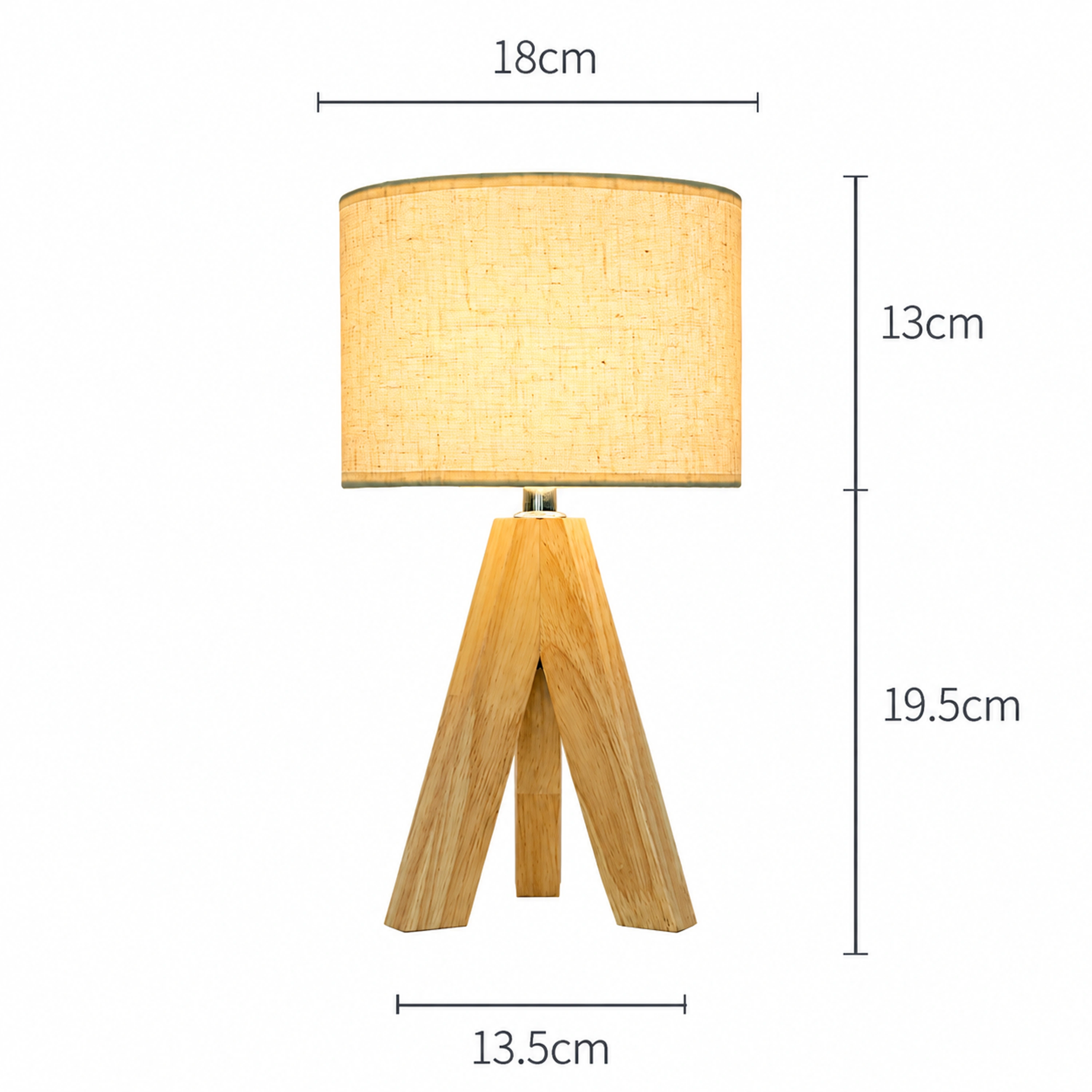 Lámpara Vintage 32.5 × 18 × 13.5 CM de Madera para Dormitorio
