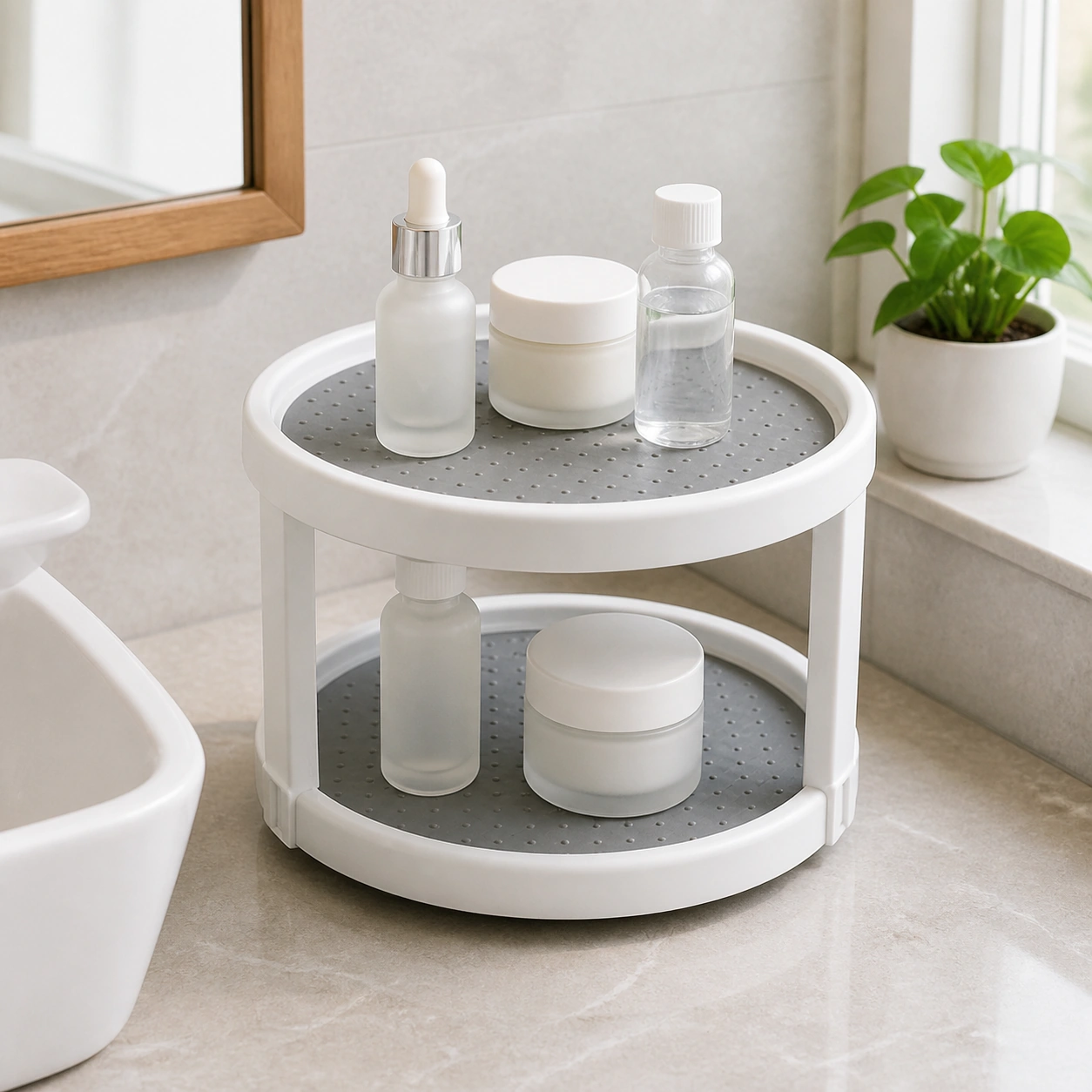 Organizador Giratorio 15.3 × 25 cm de PET para Objetos Varios