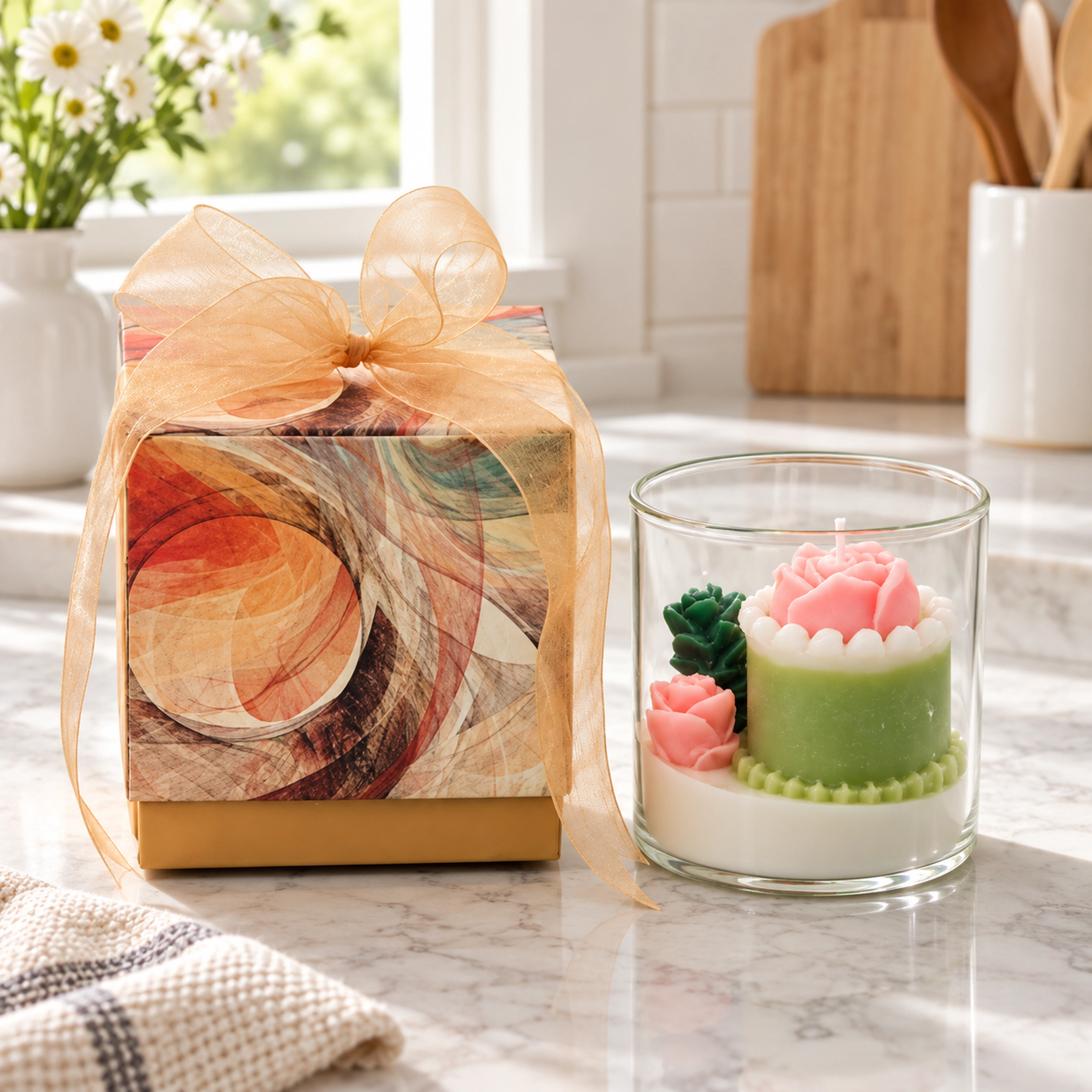 Vela Aromática de 9 x 9 x 10 cm