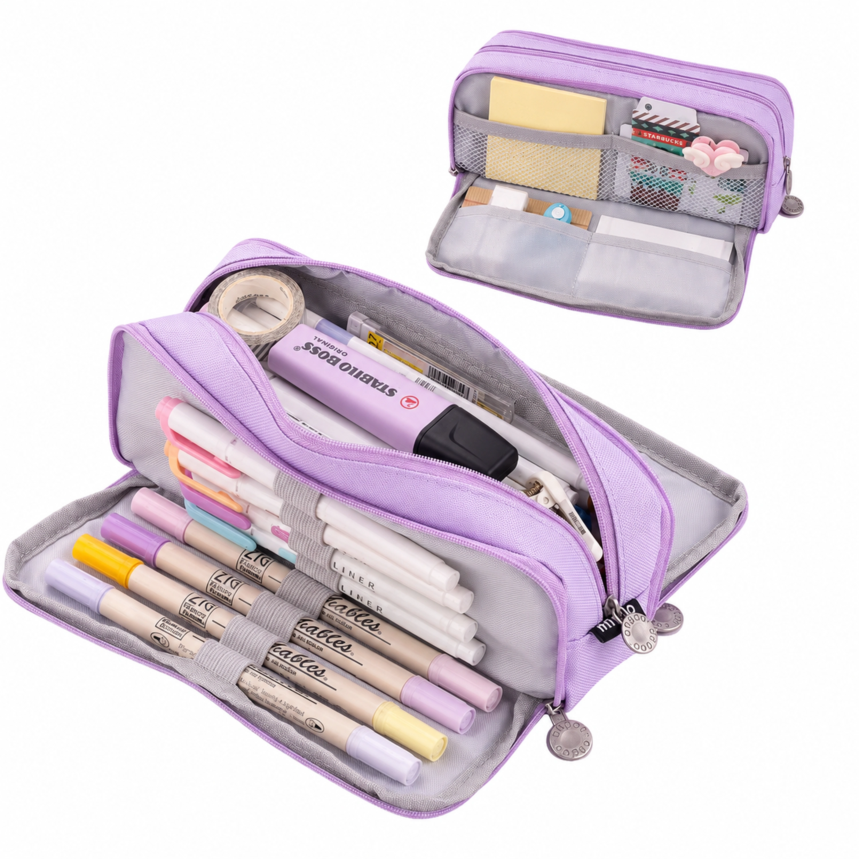 Estuche 21.5×8.5×10.5cm PU Morado image 2