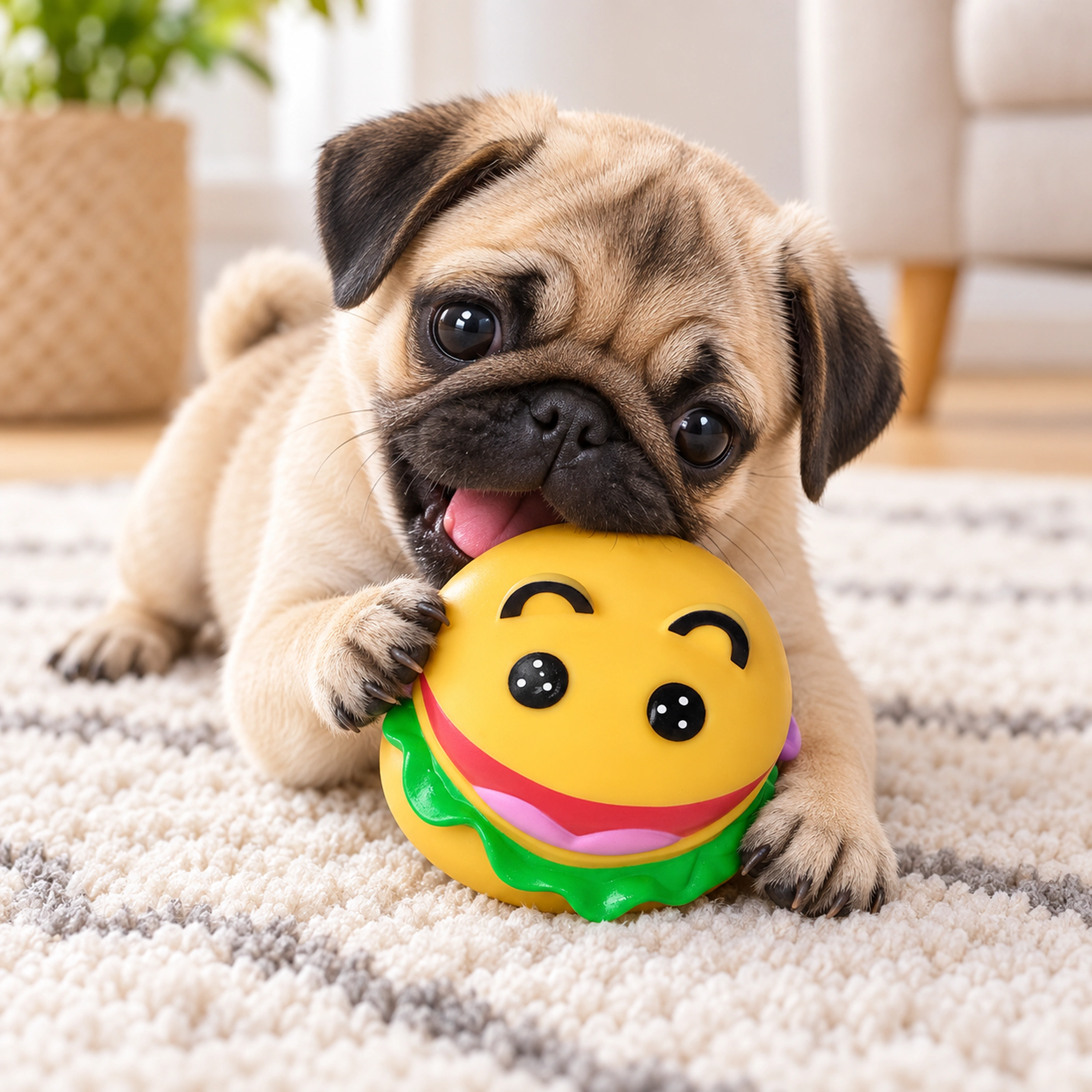 10*7.5cm Juguete para Mascotas Plástico Amarillo