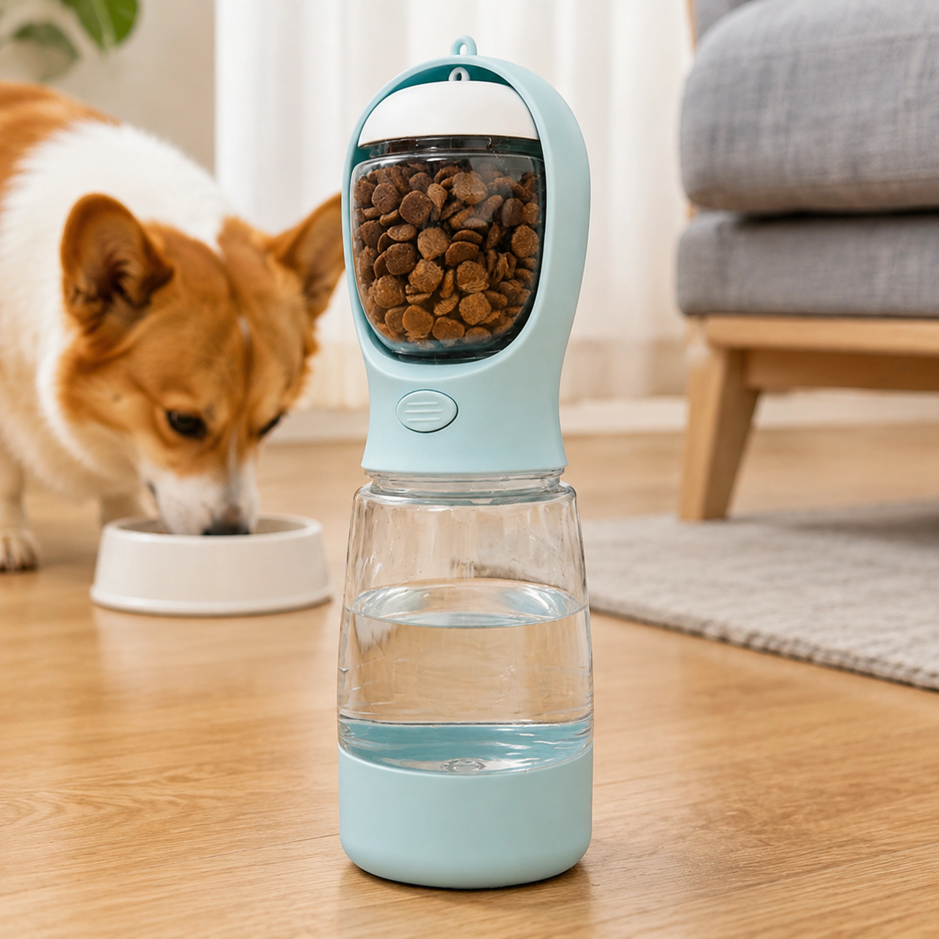 Vaso Portátil para Agua y Comida 400ml + 150ml Plástico Surtido