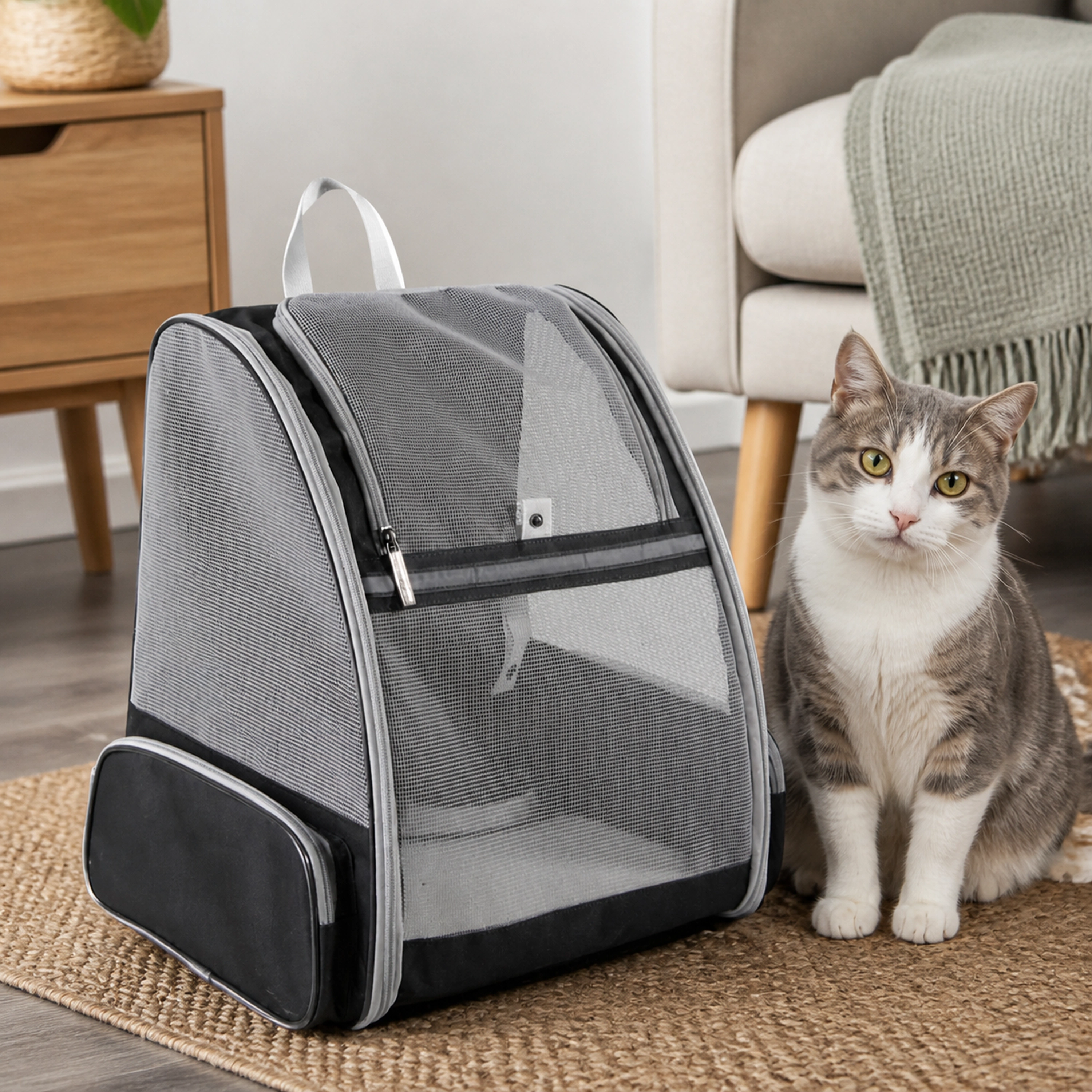 Bolso Transportador para Mascotas 35×29×41cm Lona Oxford Malla Surtido