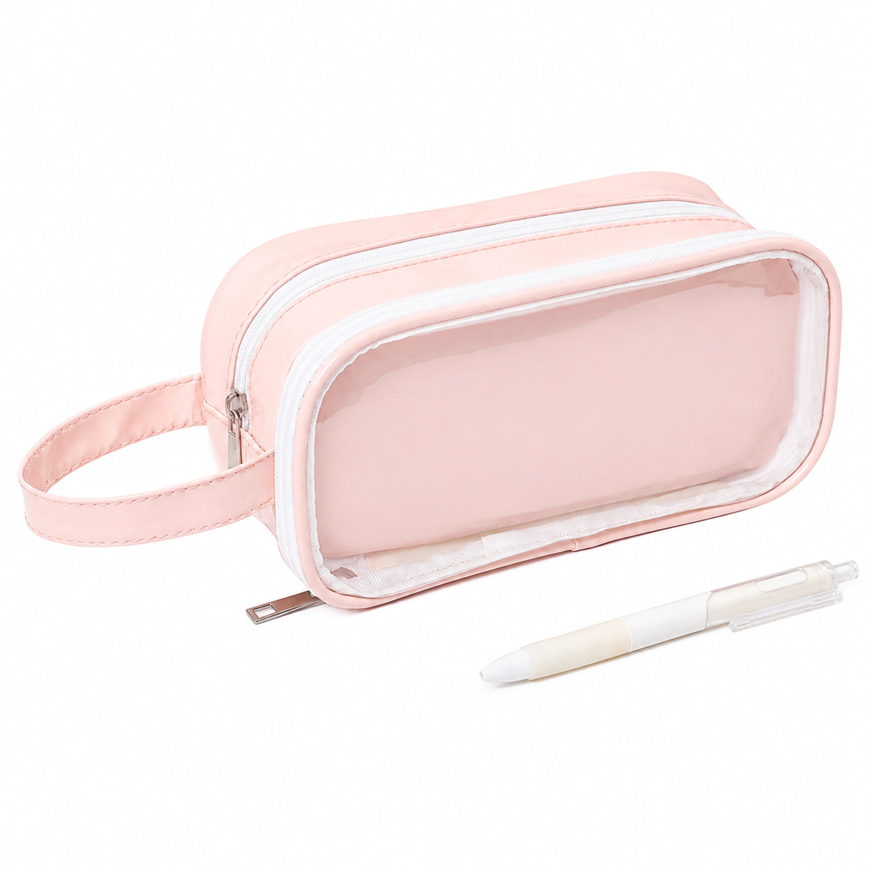 Estuche 21×13.5cm PVC De Rosa image 2